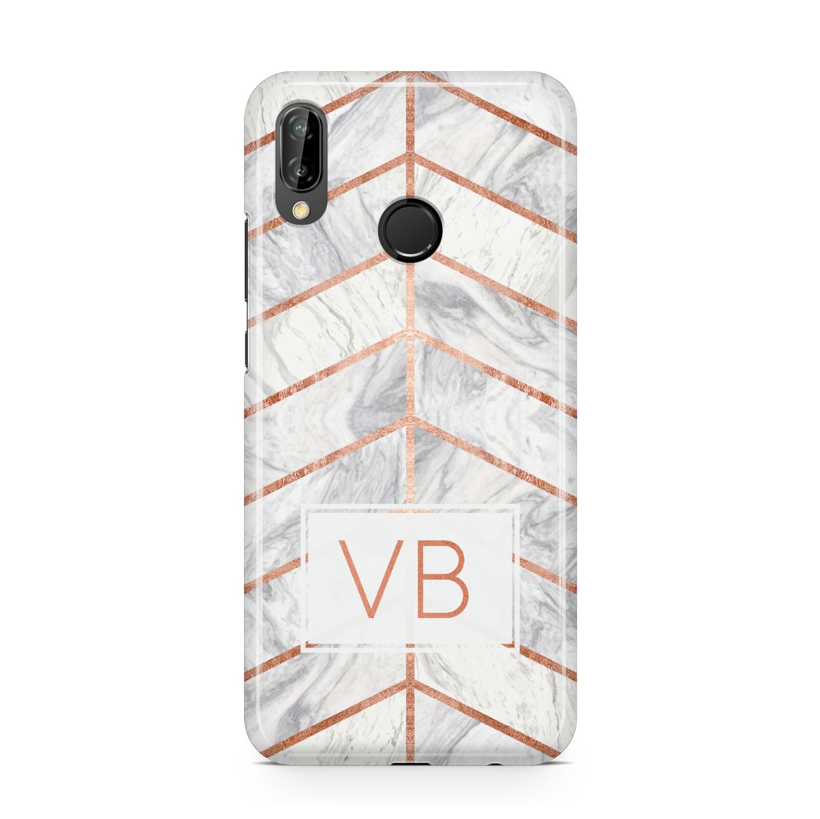 Personalised Marble Initials Shapes Huawei P20 Lite Phone Case