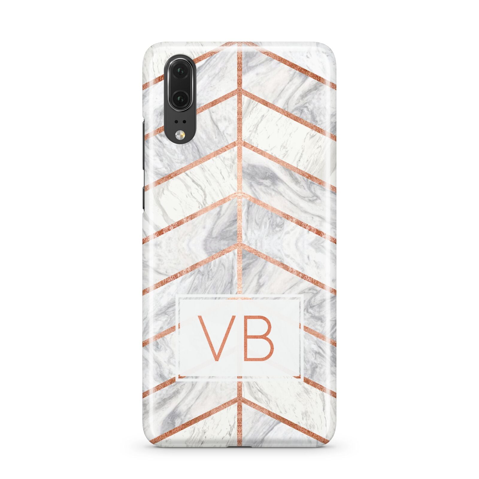 Personalised Marble Initials Shapes Huawei P20 Phone Case