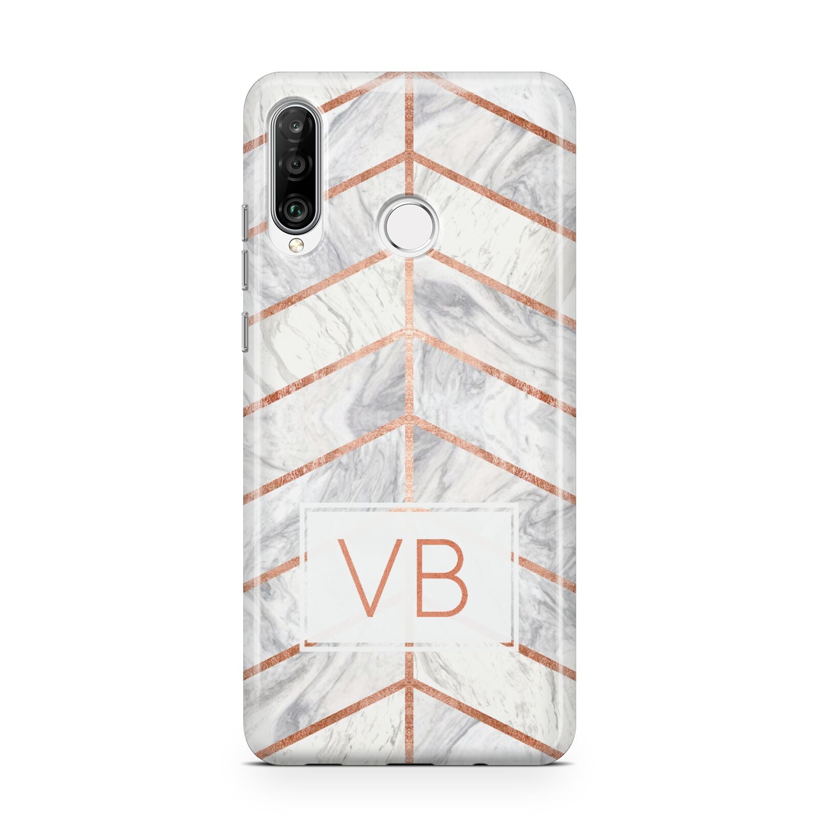 Personalised Marble Initials Shapes Huawei P30 Lite Phone Case
