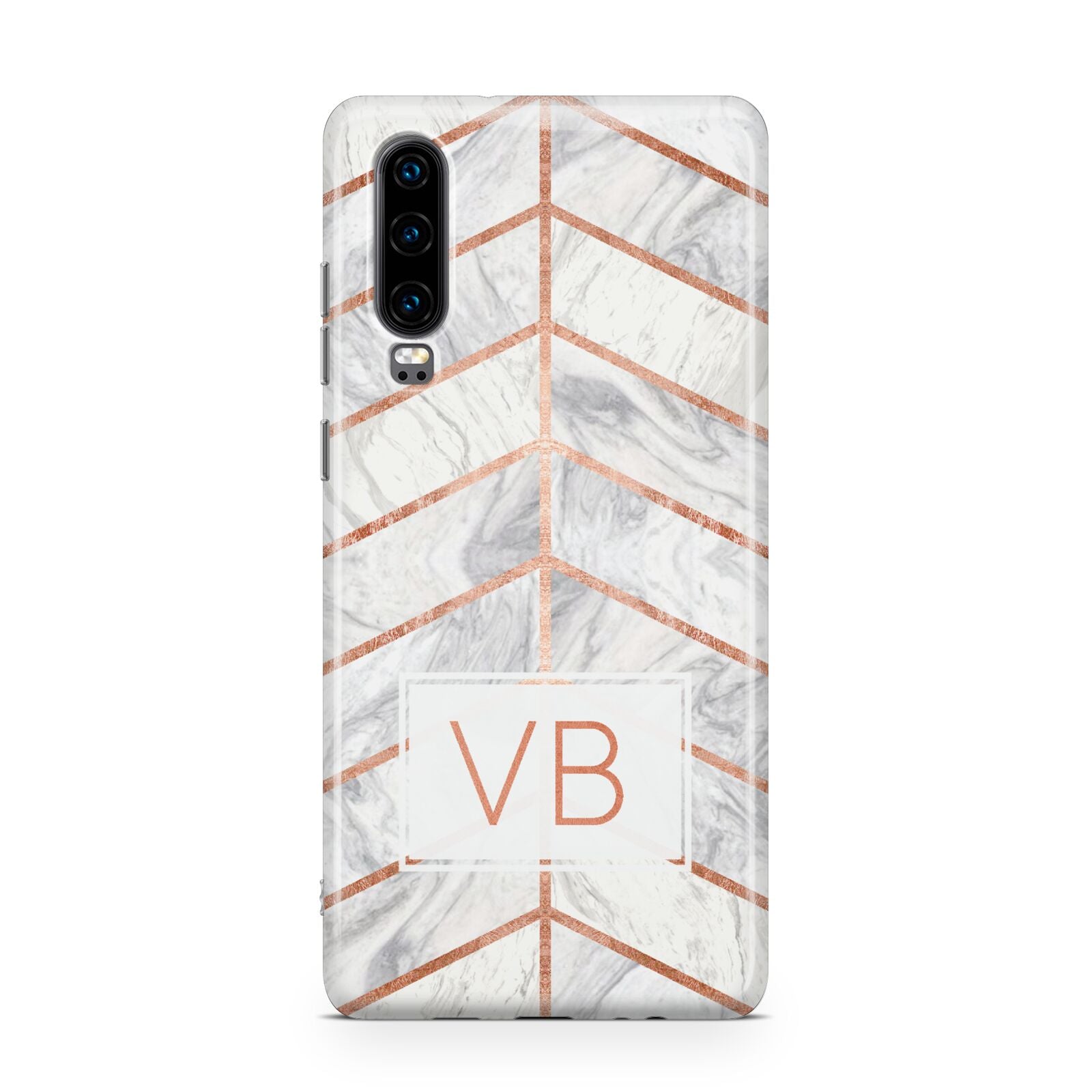 Personalised Marble Initials Shapes Huawei P30 Phone Case