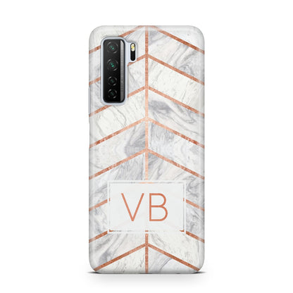Personalised Marble Initials Shapes Huawei P40 Lite 5G Phone Case