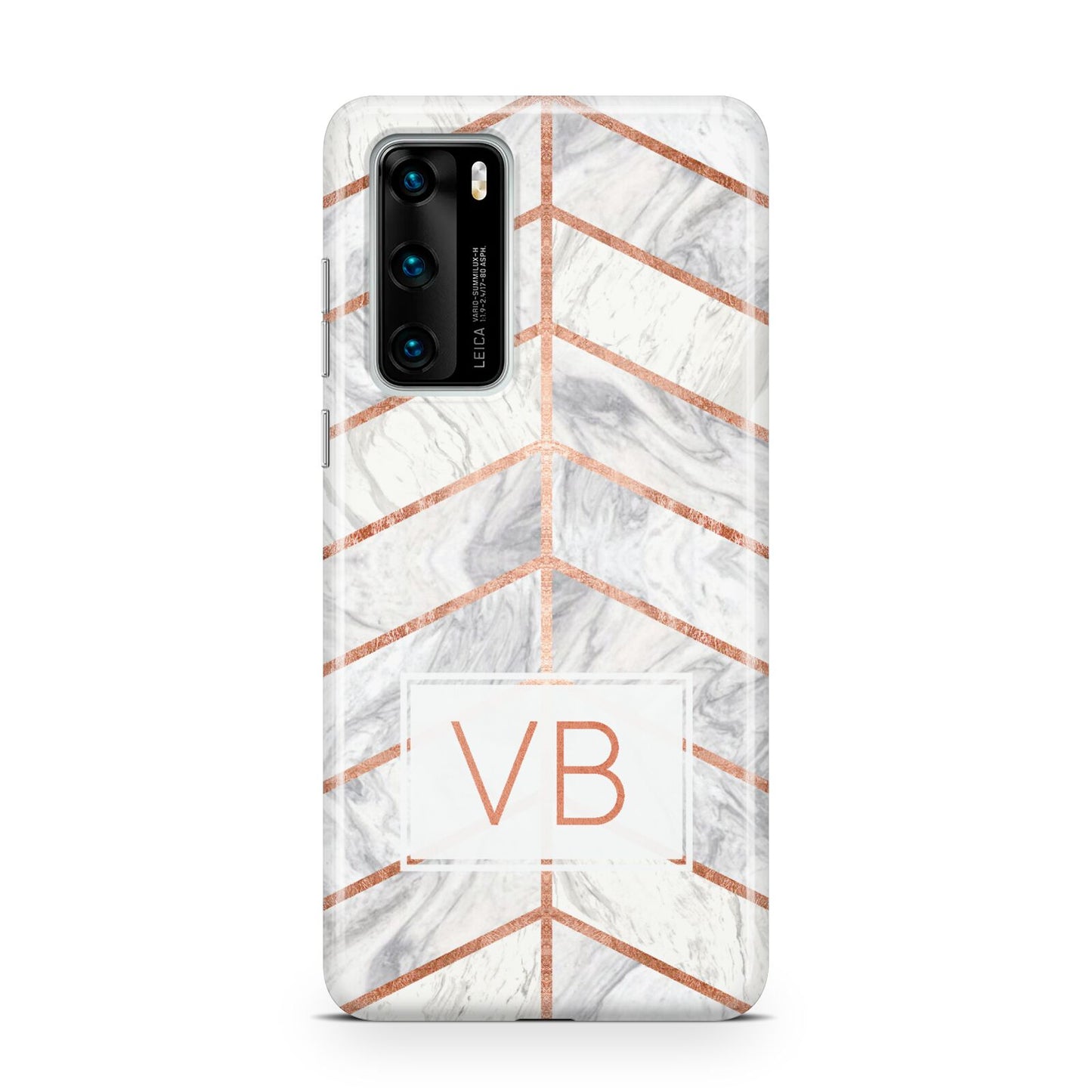 Personalised Marble Initials Shapes Huawei P40 Phone Case