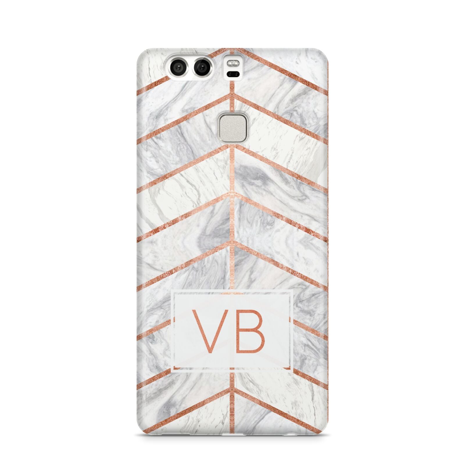 Personalised Marble Initials Shapes Huawei P9 Case