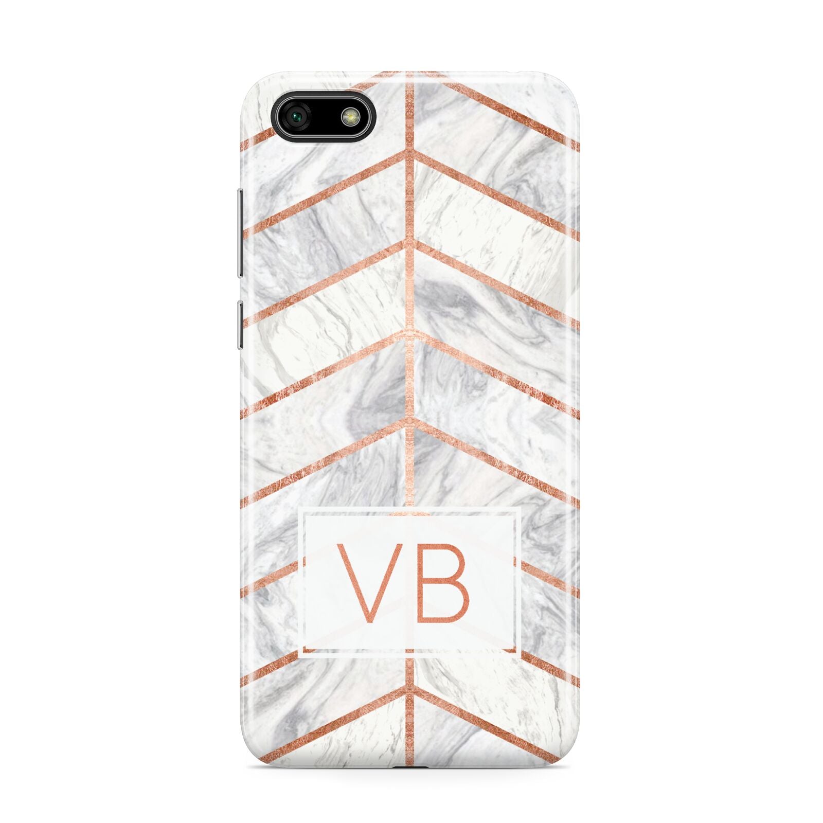 Personalised Marble Initials Shapes Huawei Y5 Prime 2018 Phone Case
