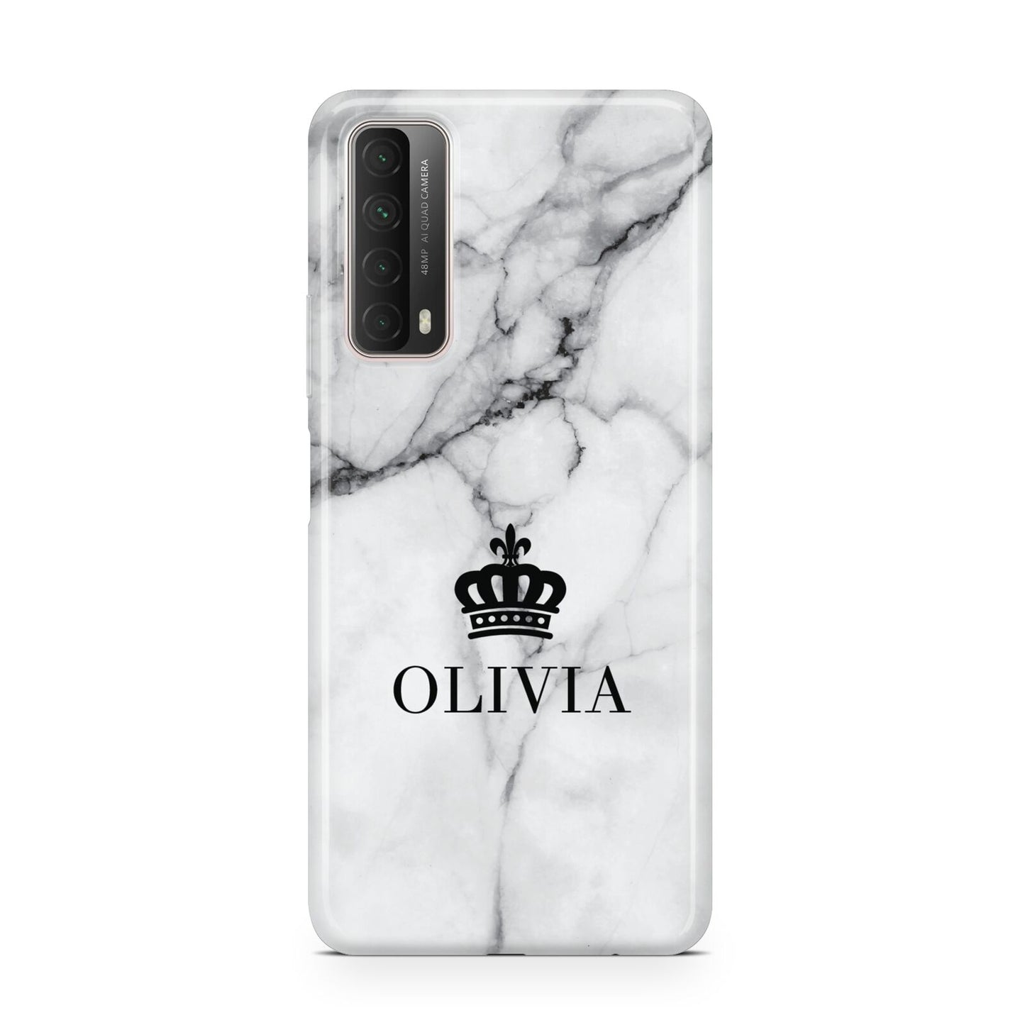 Personalised Marble Name Crown Huawei P Smart 2021