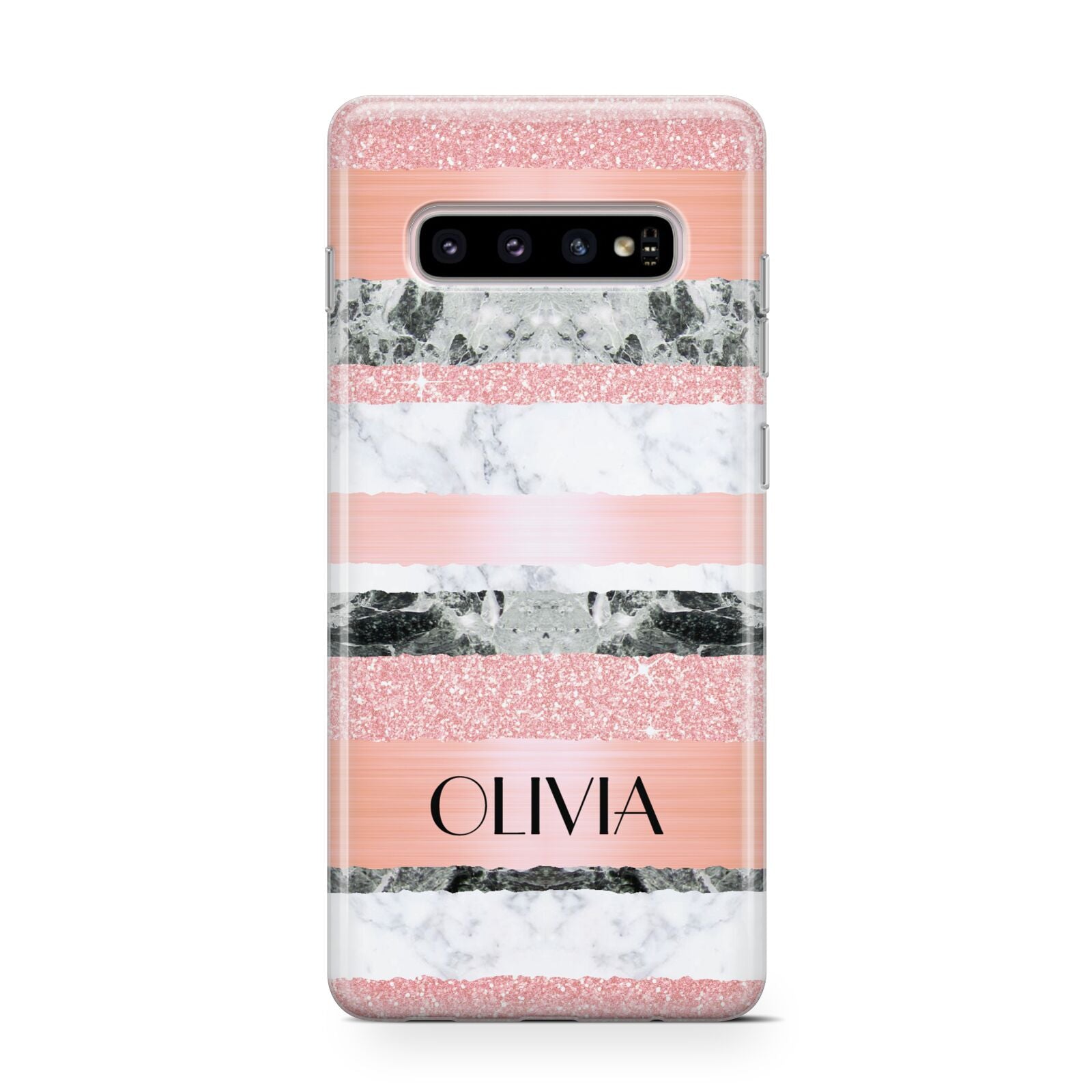 Personalised Marble Name Text Custom Protective Samsung Galaxy Case