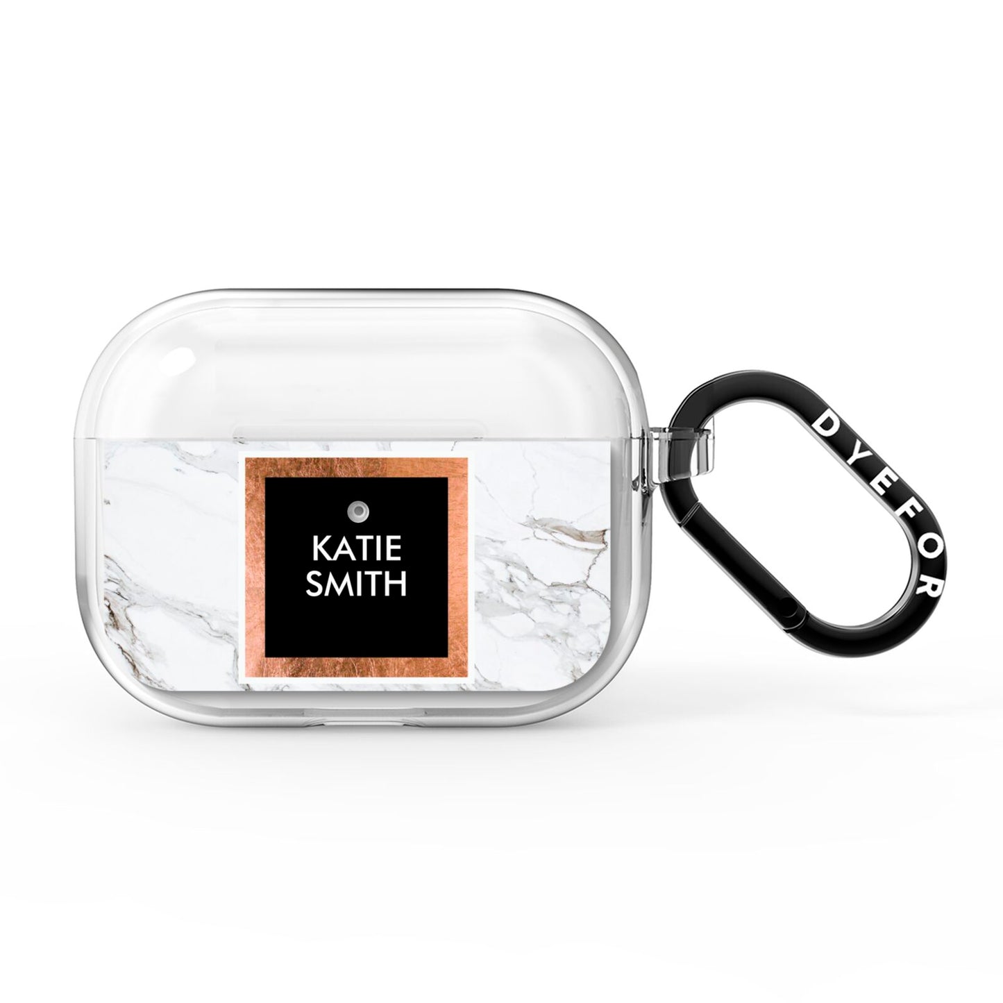 Personalised Marble Name Text Initials AirPods Pro Clear Case