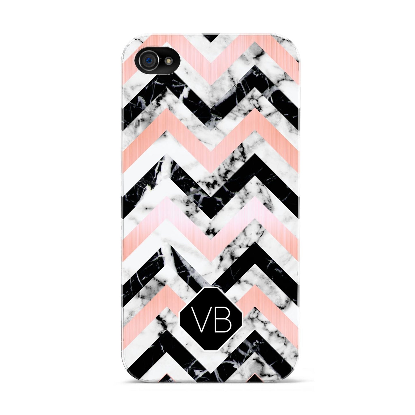 Personalised Marble Pattern Initials Apple iPhone 4s Case