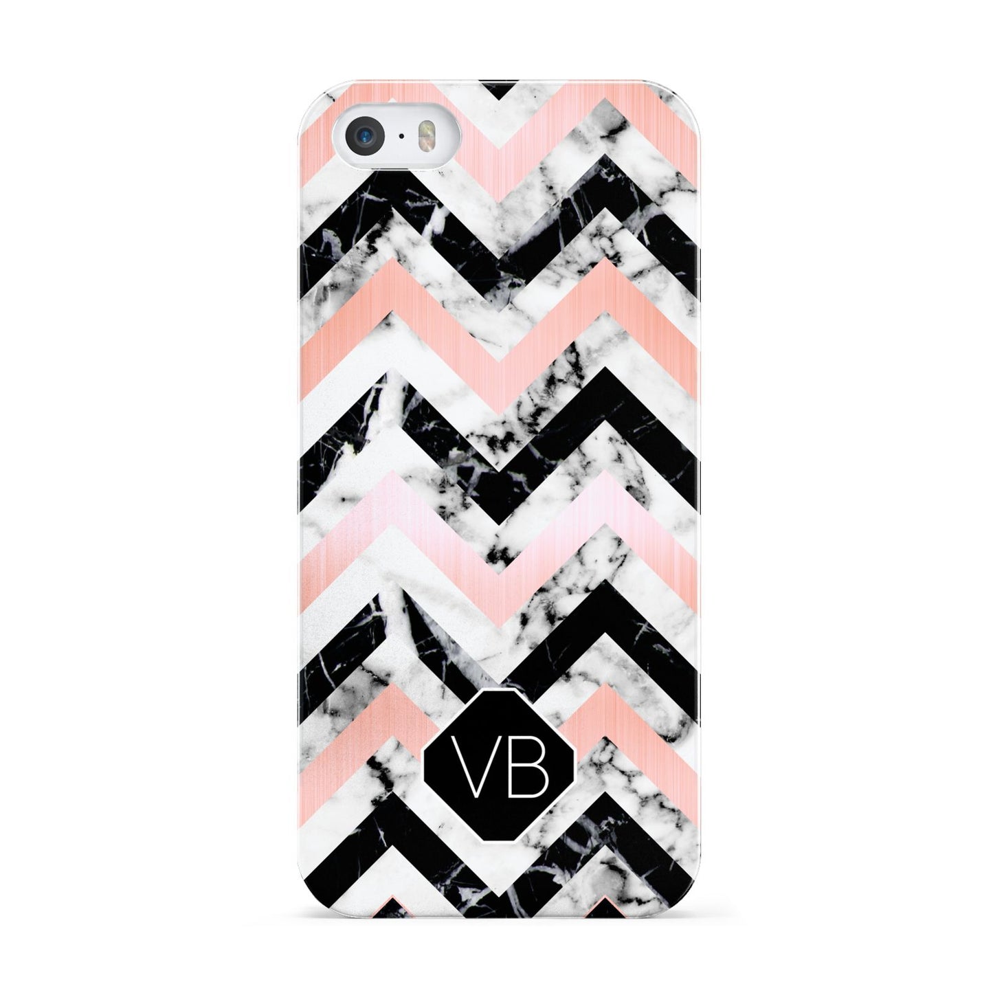 Personalised Marble Pattern Initials Apple iPhone 5 Case