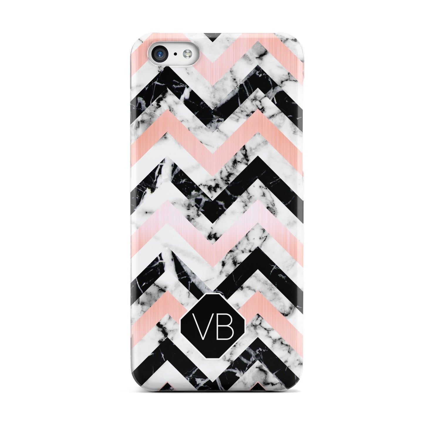 Personalised Marble Pattern Initials Apple iPhone 5c Case