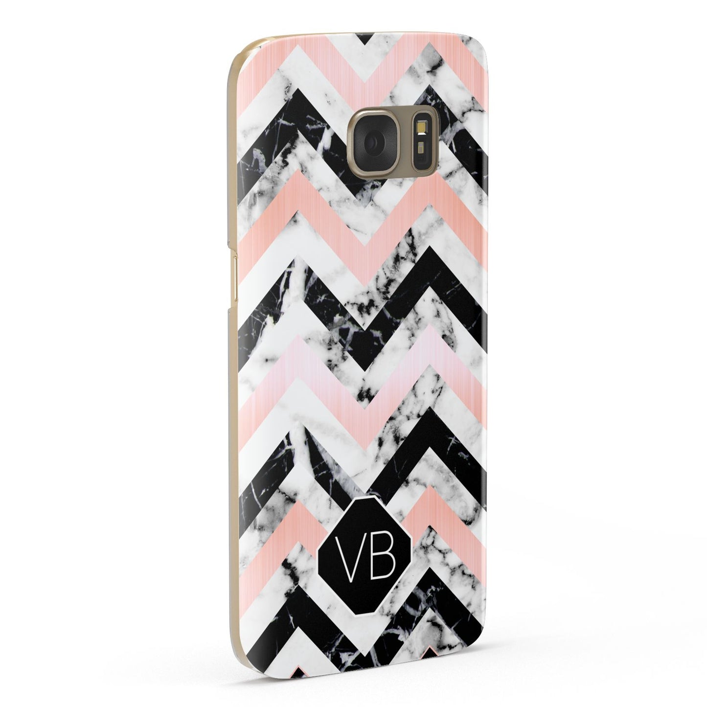 Personalised Marble Pattern Initials Samsung Galaxy Case Fourty Five Degrees