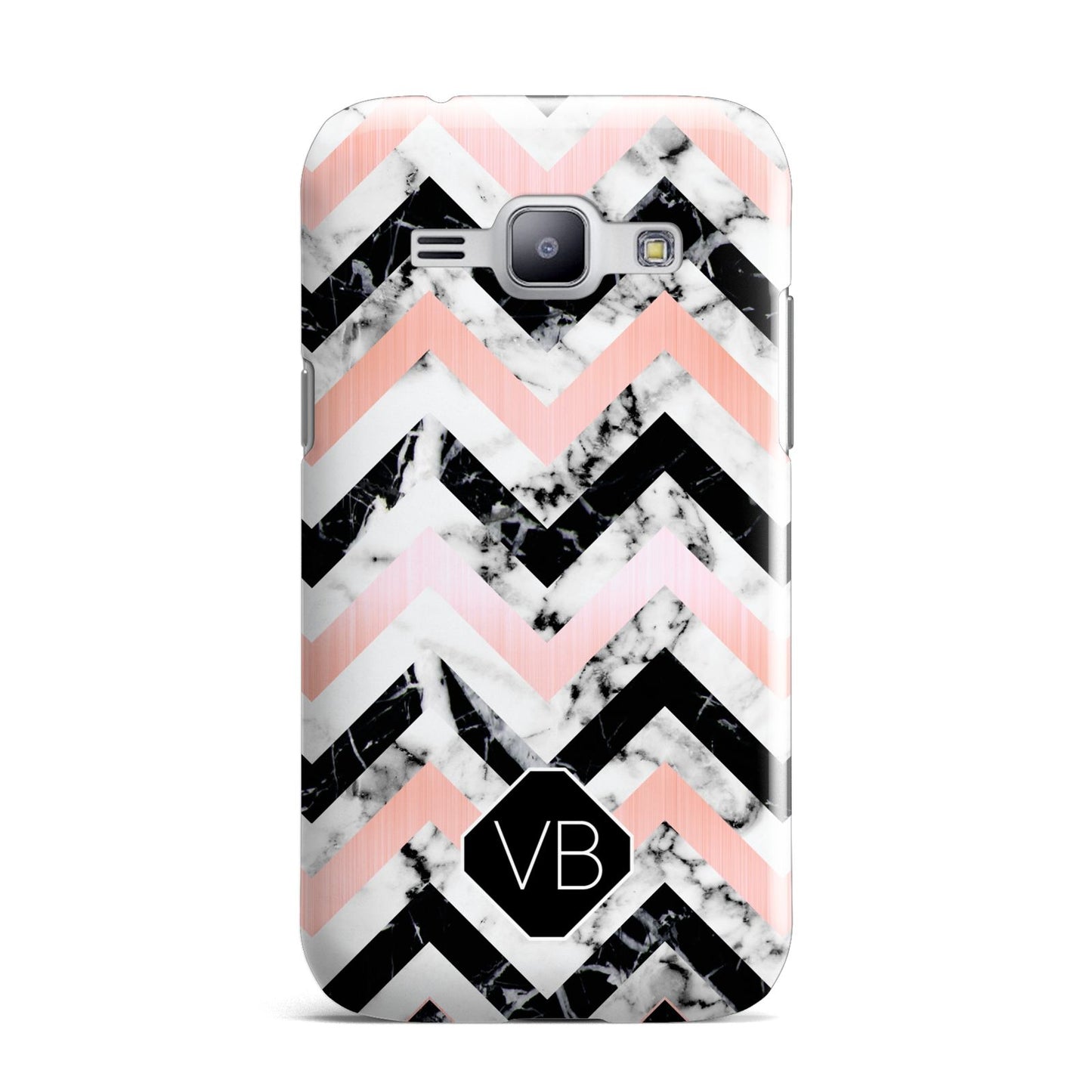 Personalised Marble Pattern Initials Samsung Galaxy J1 2015 Case