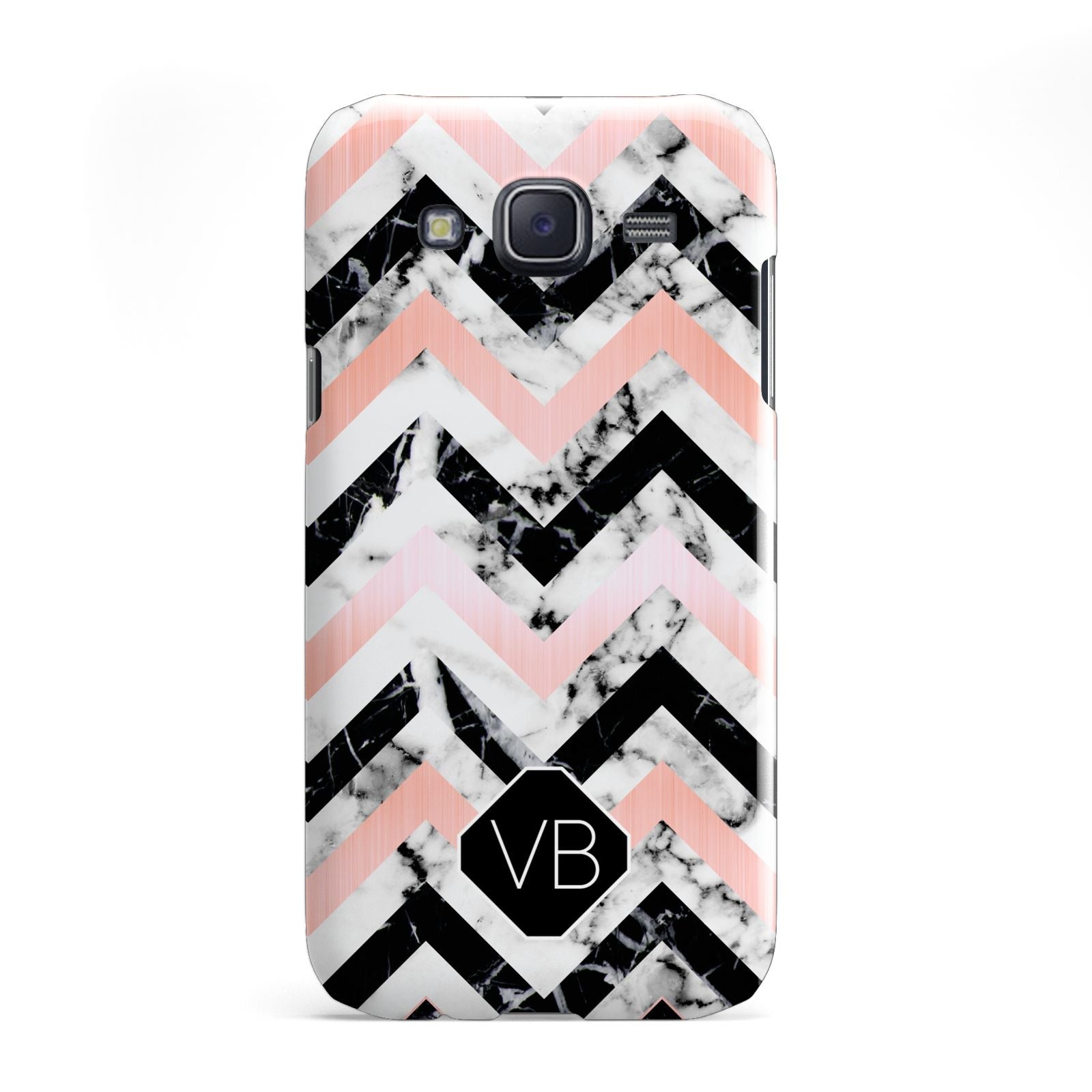 Personalised Marble Pattern Initials Samsung Galaxy J5 Case