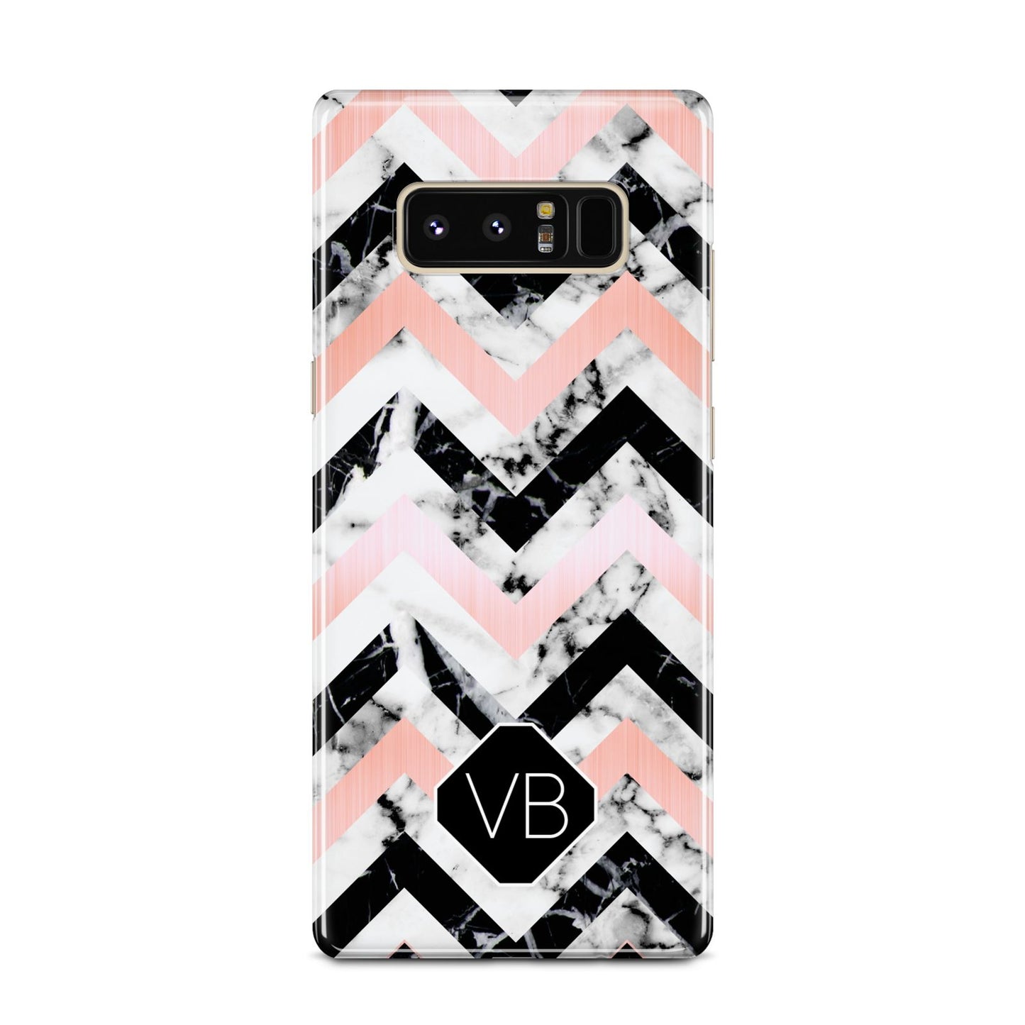 Personalised Marble Pattern Initials Samsung Galaxy Note 8 Case