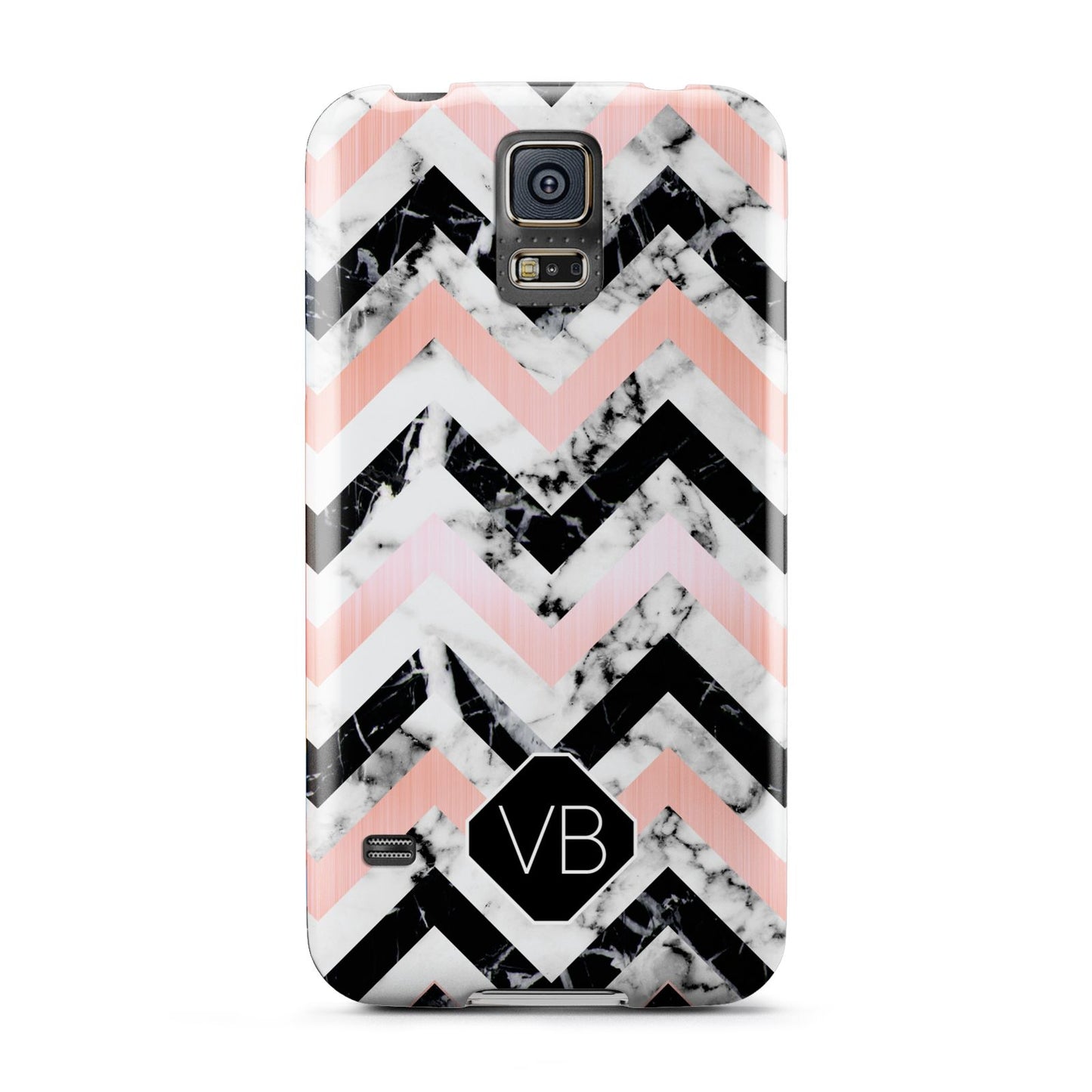 Personalised Marble Pattern Initials Samsung Galaxy S5 Case