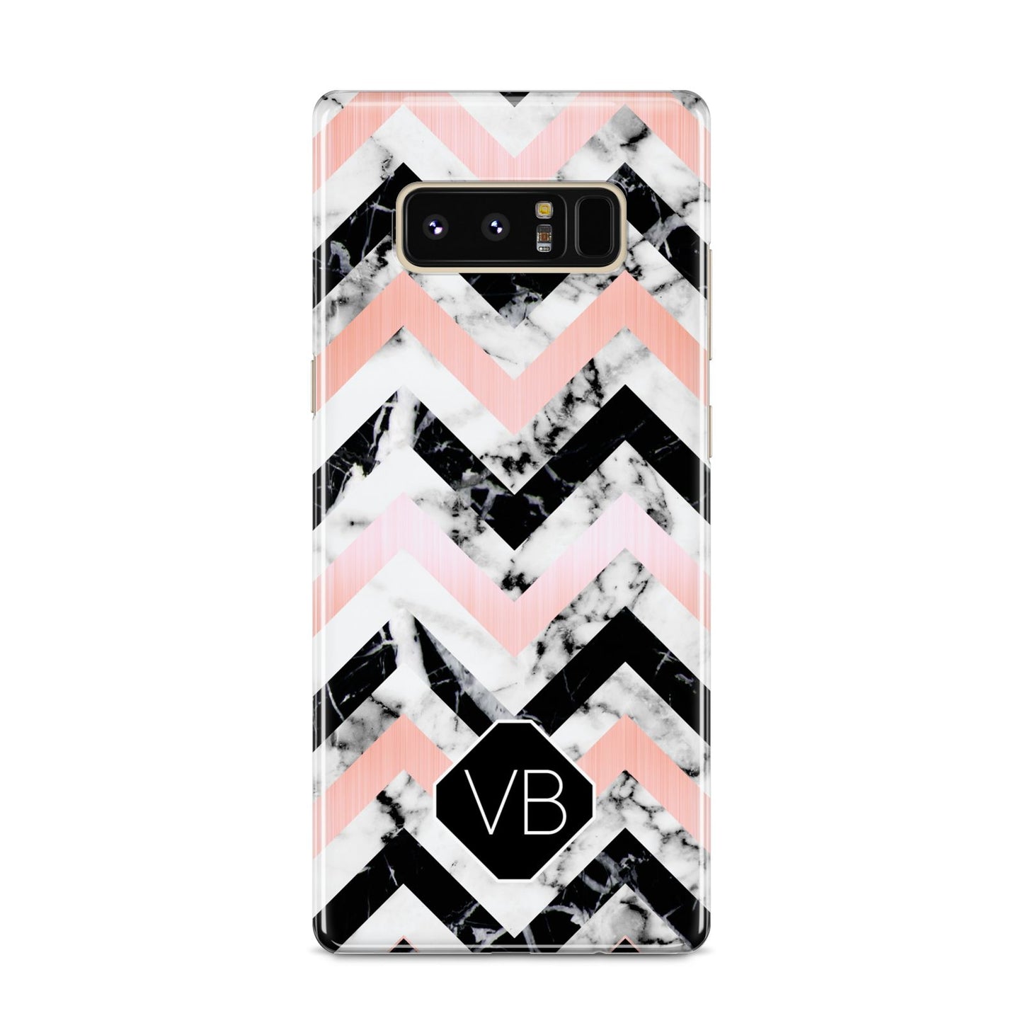 Personalised Marble Pattern Initials Samsung Galaxy S8 Case