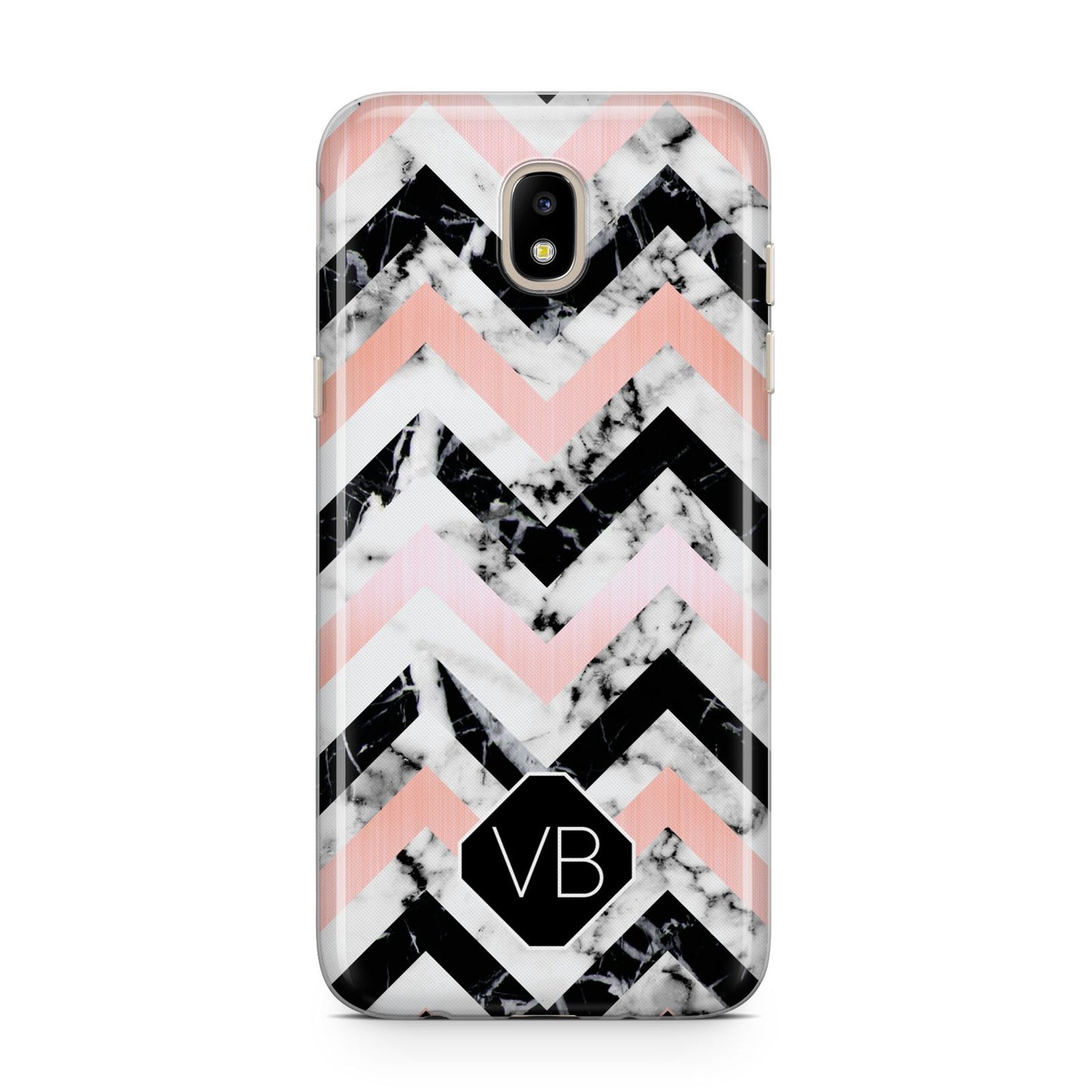 Personalised Marble Pattern Initials Samsung J5 2017 Case