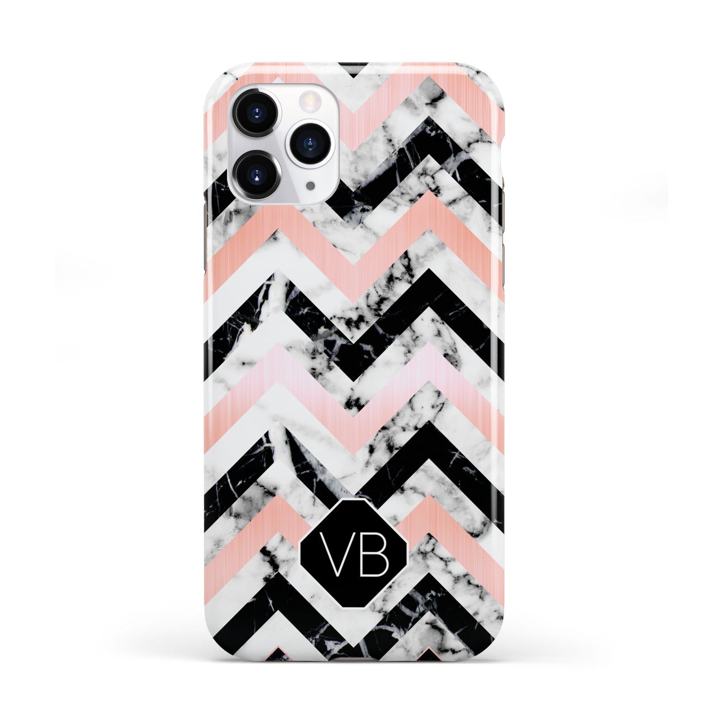 Personalised Marble Pattern Initials iPhone 11 Pro 3D Tough Case