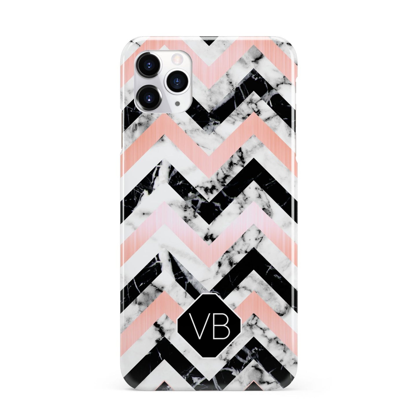 Personalised Marble Pattern Initials iPhone 11 Pro Max 3D Snap Case