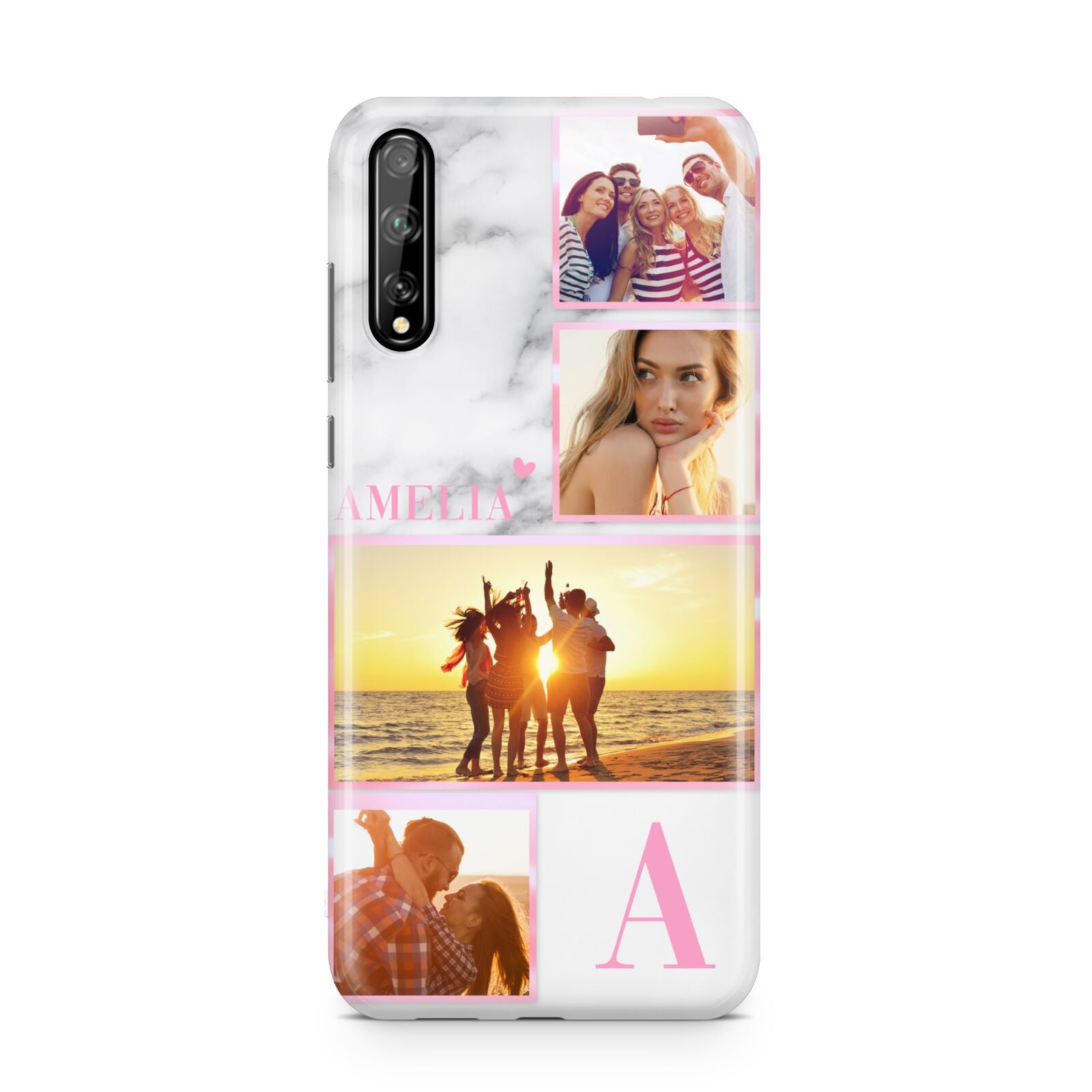 Personalised Marble Photo Collage Huawei Enjoy 10s Phone Case