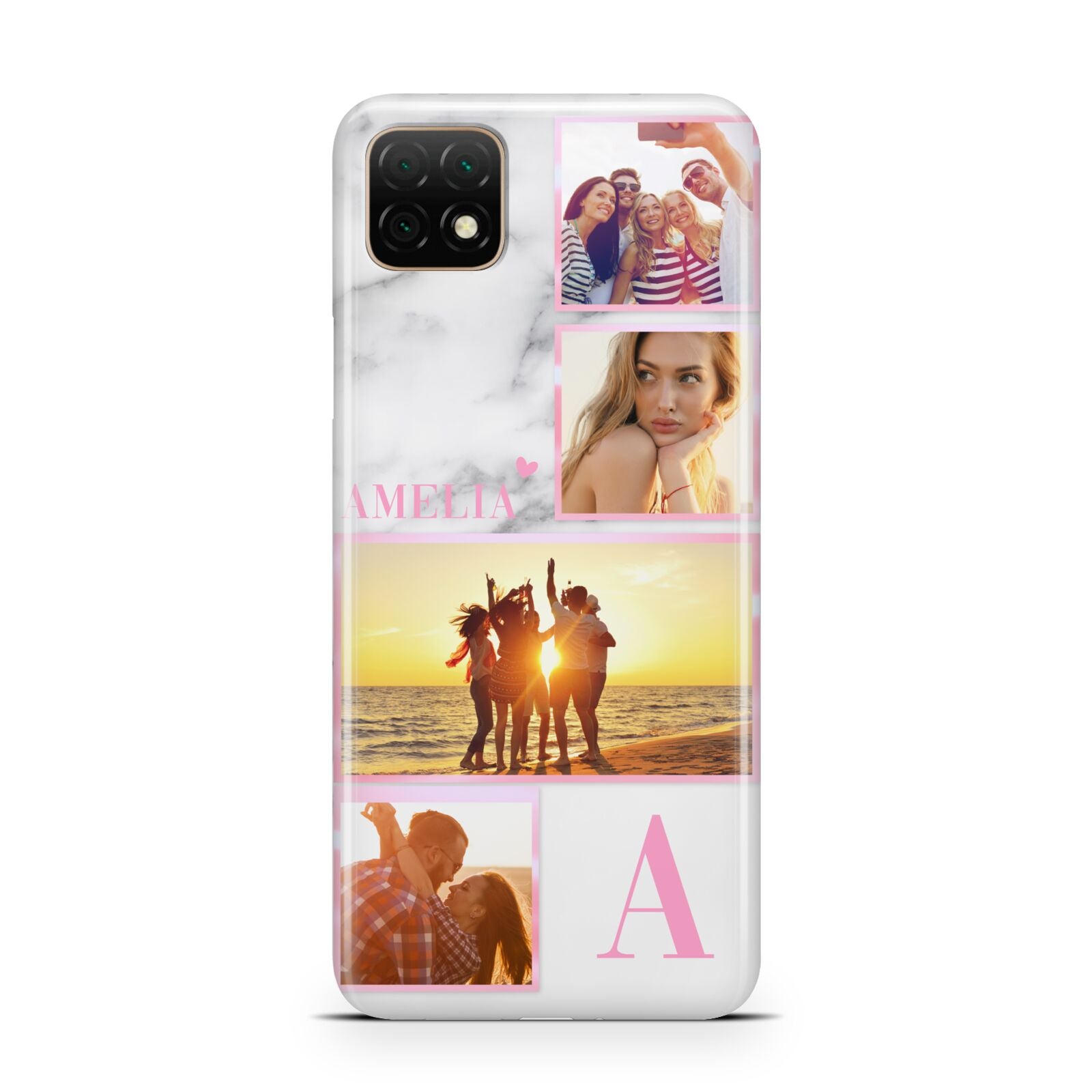 Personalised Marble Photo Collage Huawei Enjoy 20 Phone Case