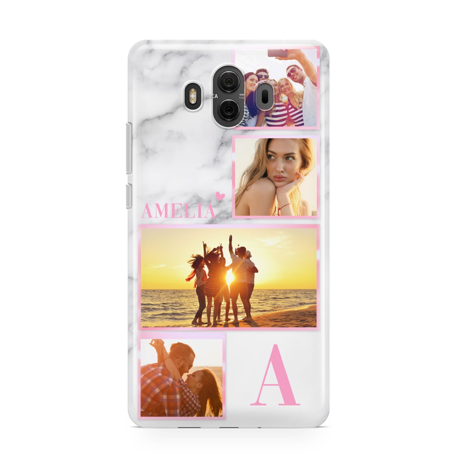 Personalised Marble Photo Collage Huawei Mate 10 Protective Phone Case