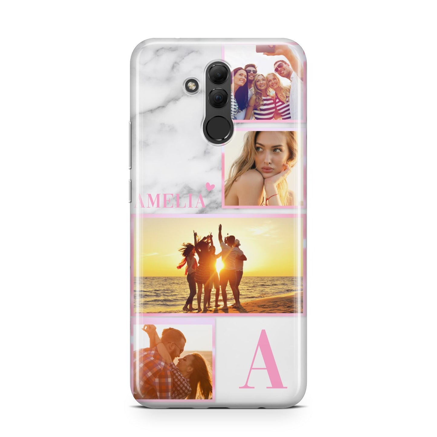 Personalised Marble Photo Collage Huawei Mate 20 Lite