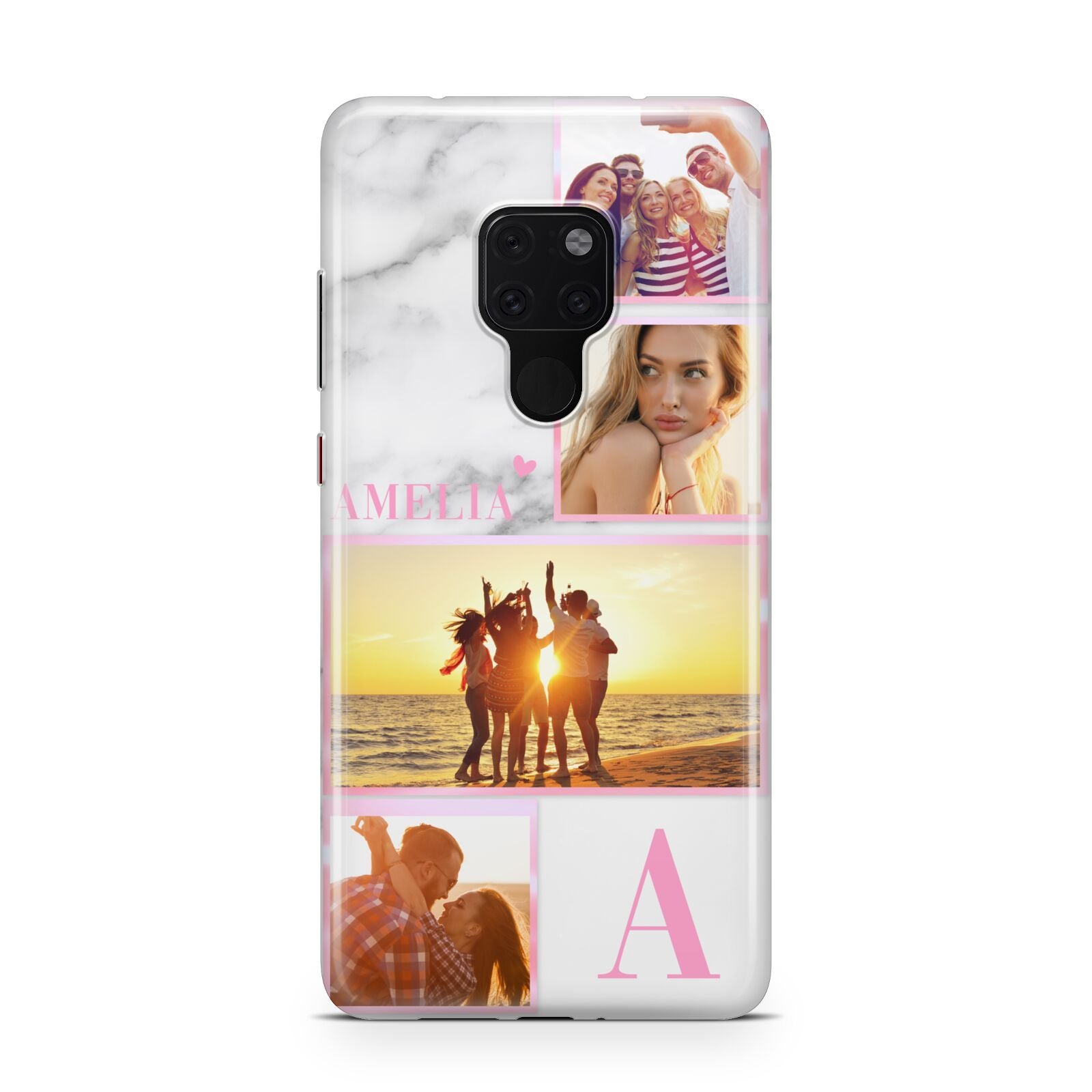 Personalised Marble Photo Collage Huawei Mate 20 Phone Case