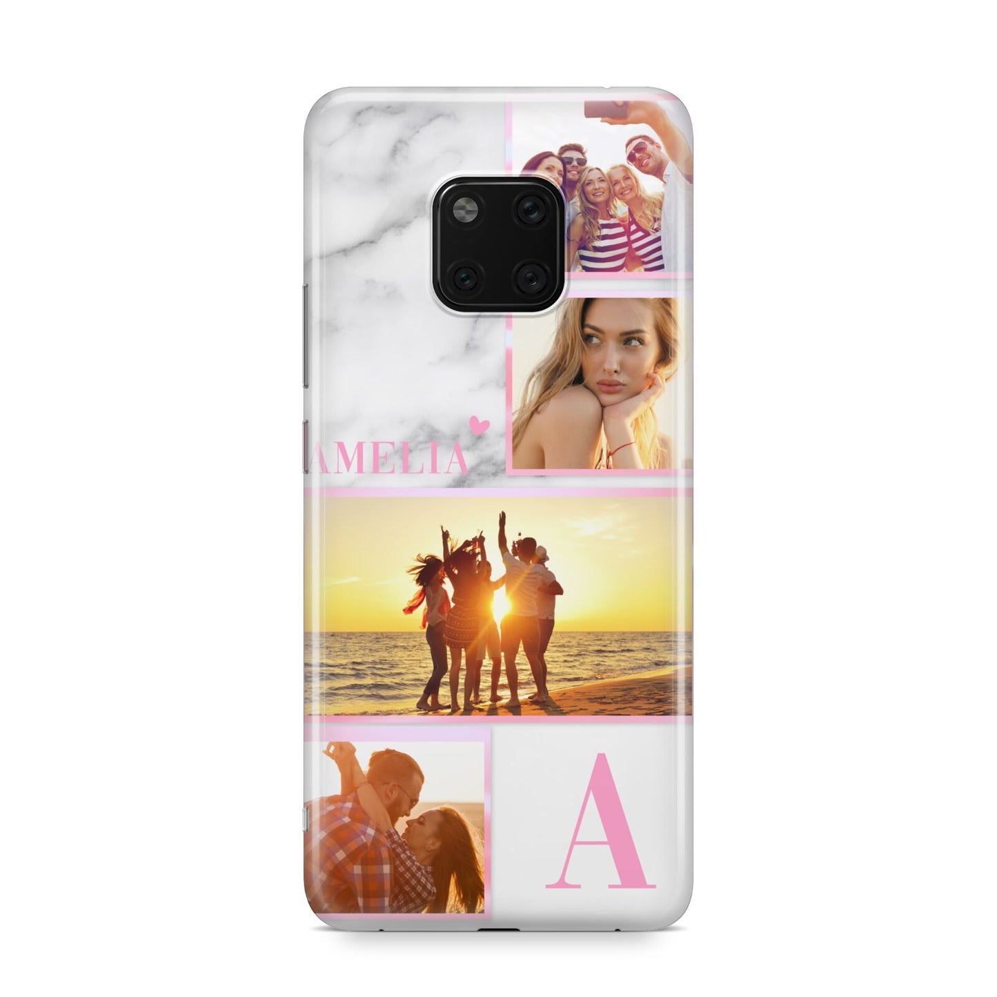 Personalised Marble Photo Collage Huawei Mate 20 Pro Phone Case