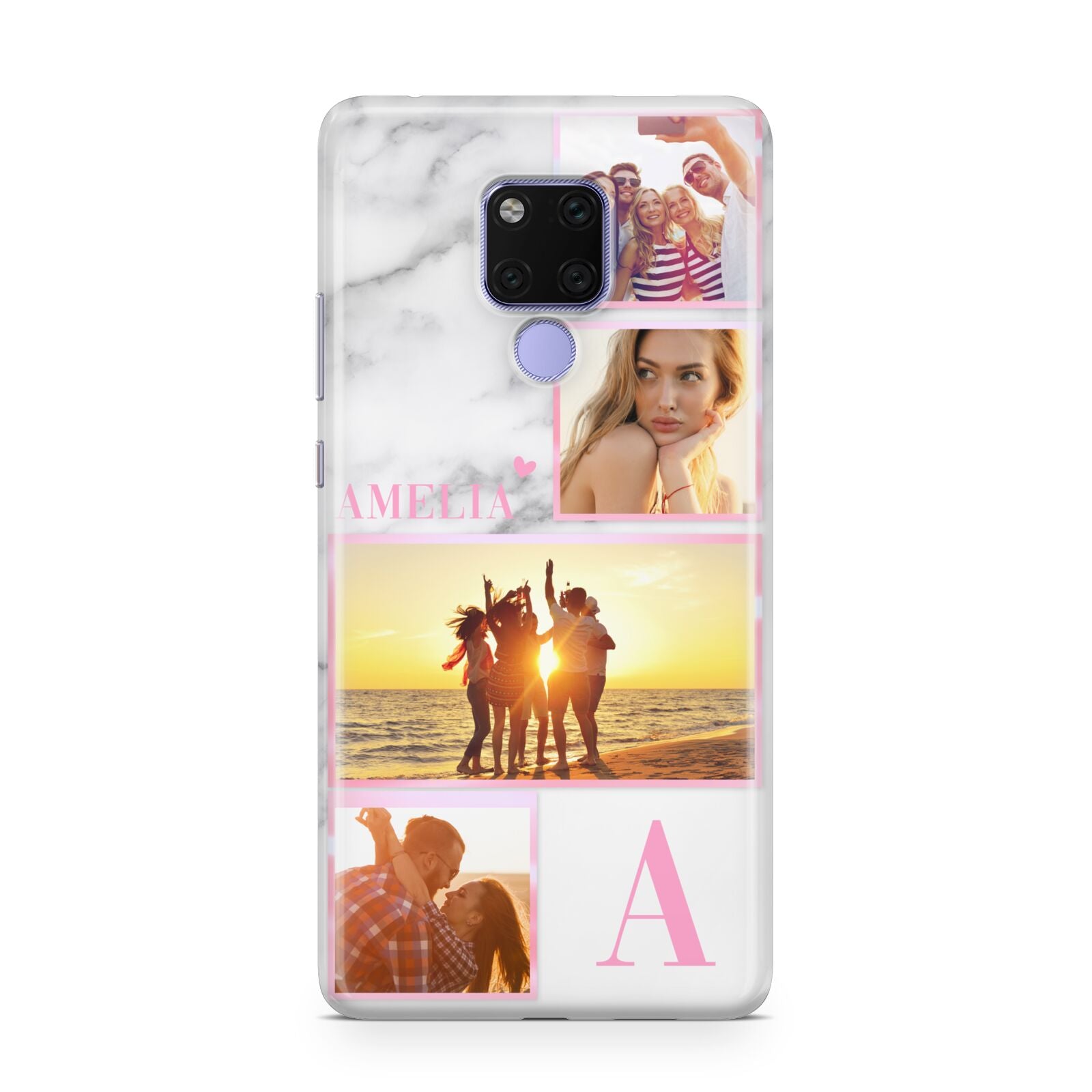 Personalised Marble Photo Collage Huawei Mate 20X Phone Case