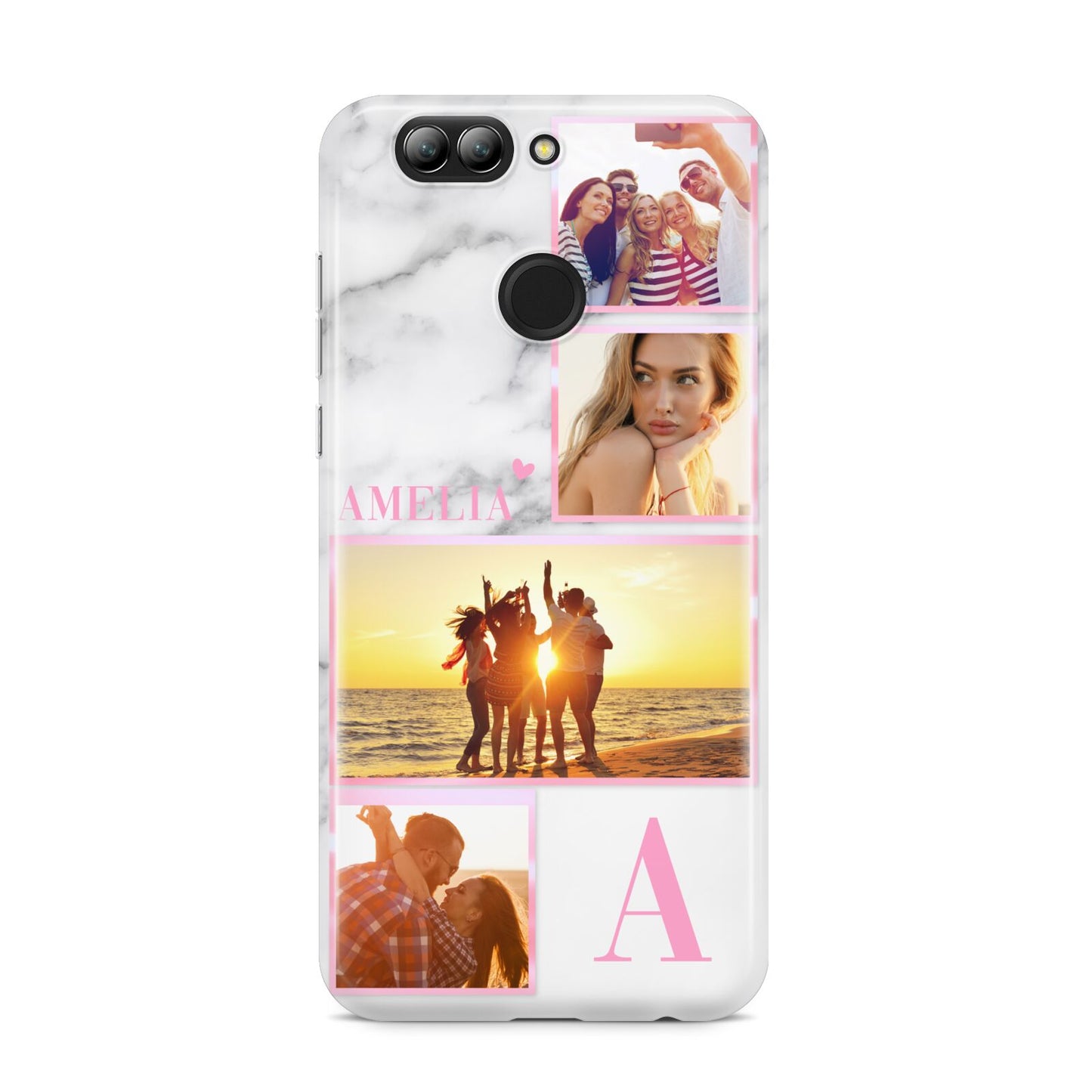 Personalised Marble Photo Collage Huawei Nova 2s Phone Case