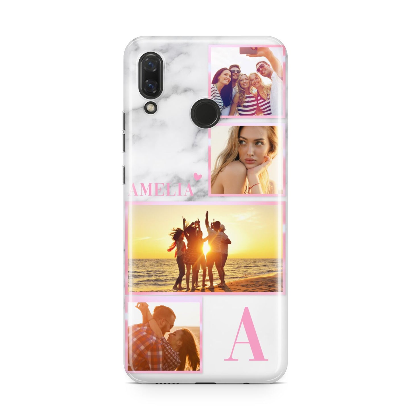 Personalised Marble Photo Collage Huawei Nova 3 Phone Case