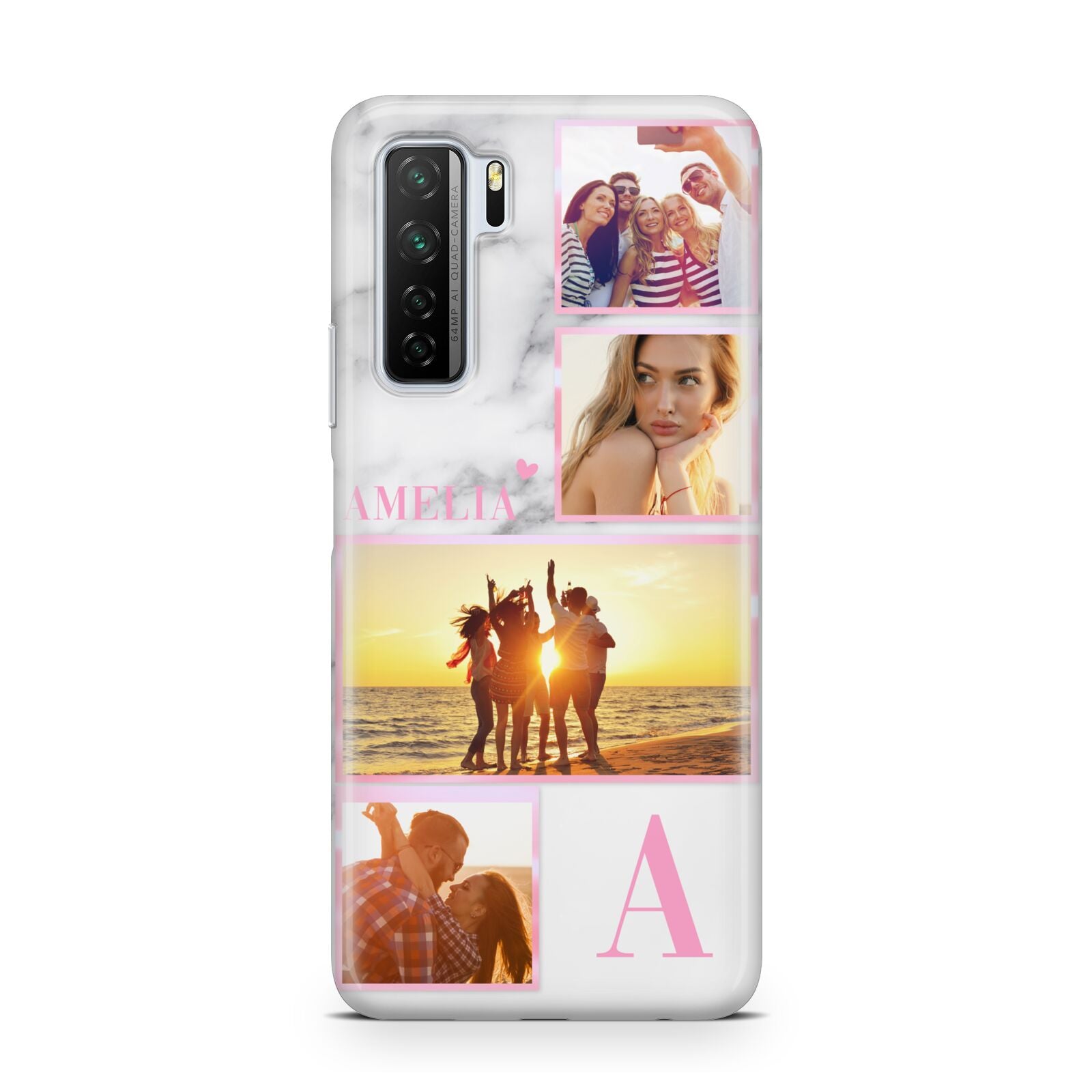 Personalised Marble Photo Collage Huawei P40 Lite 5G Phone Case