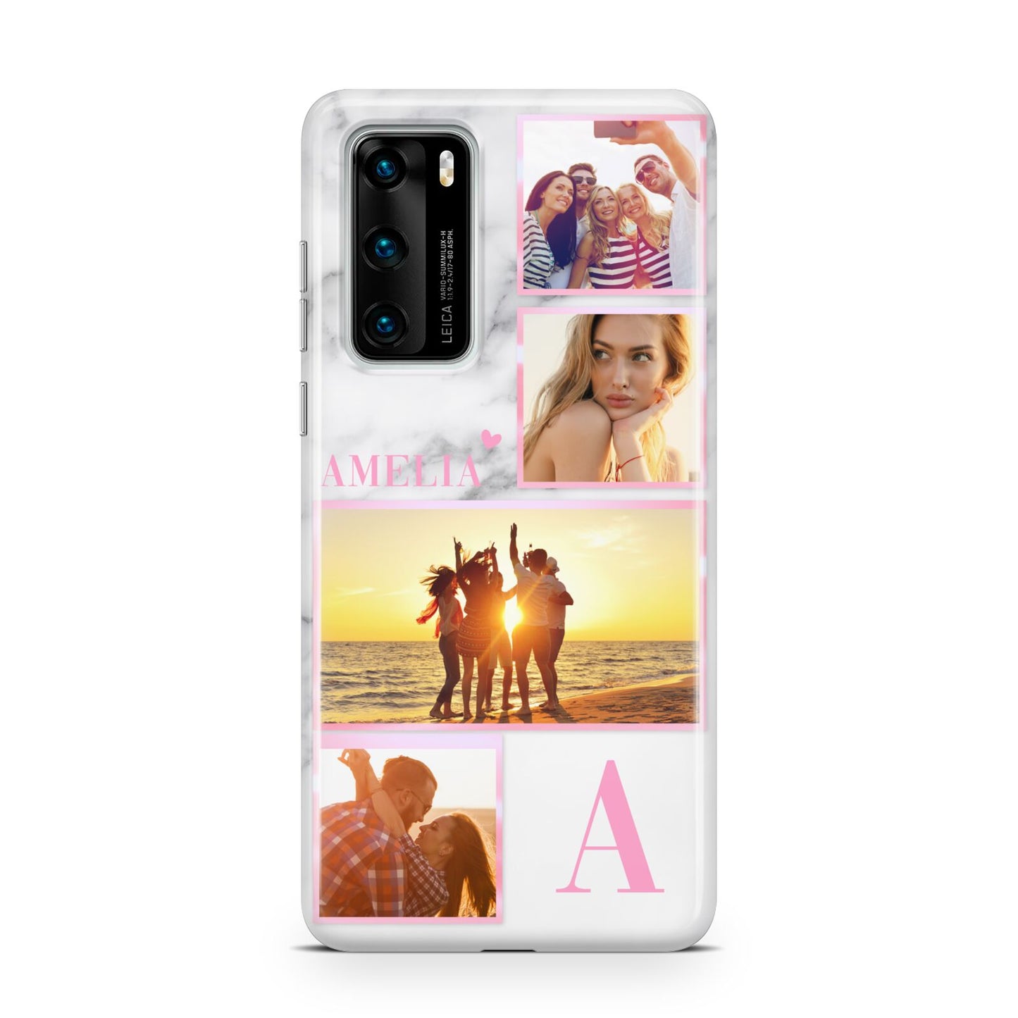 Personalised Marble Photo Collage Huawei P40 Phone Case