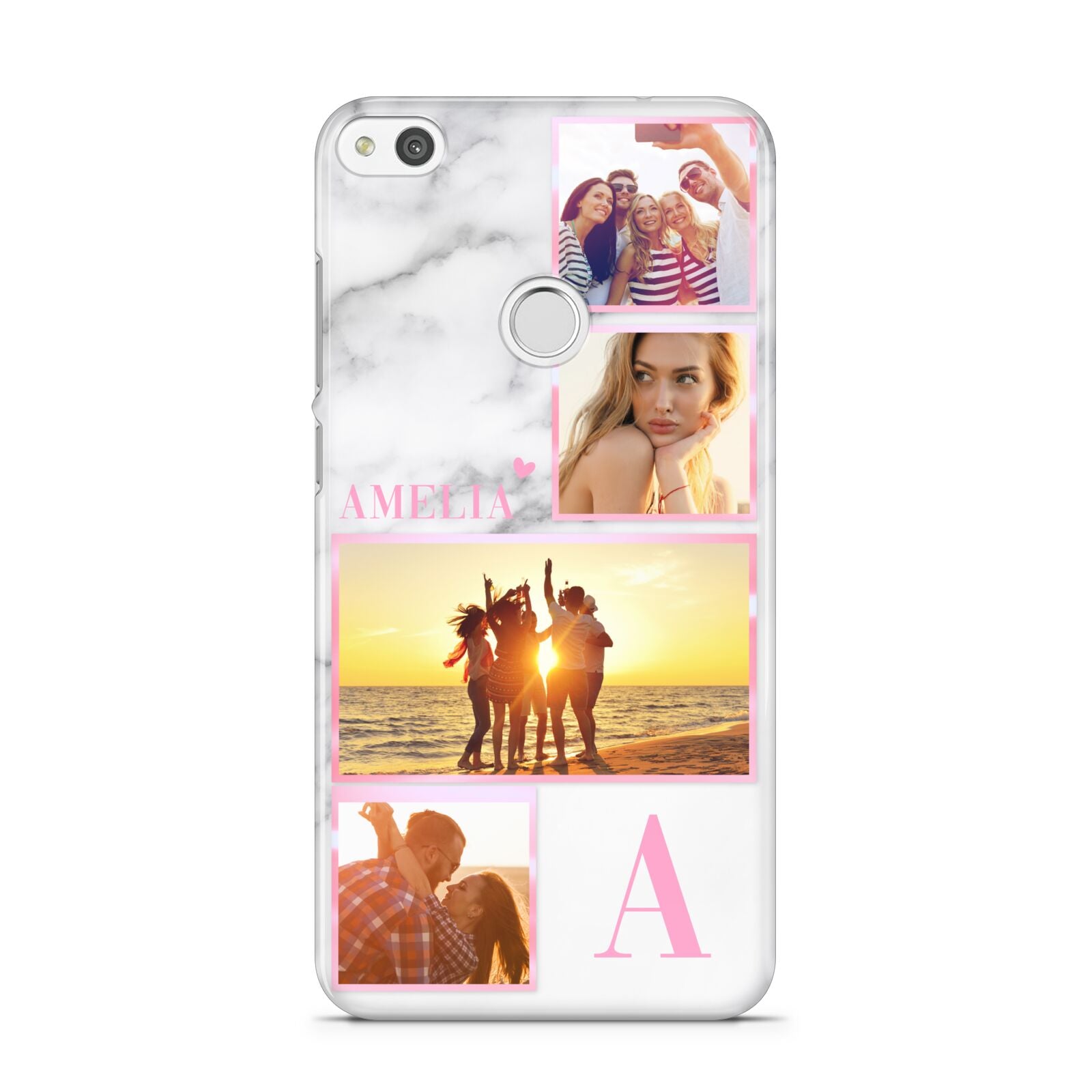 Personalised Marble Photo Collage Huawei P8 Lite Case