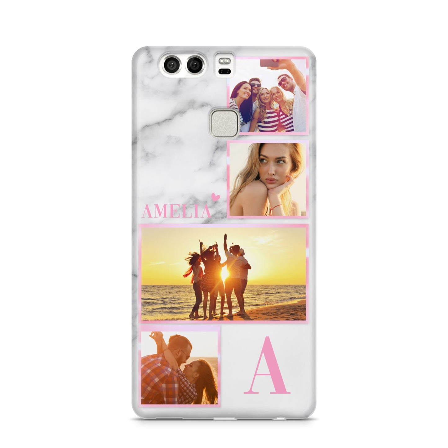 Personalised Marble Photo Collage Huawei P9 Case