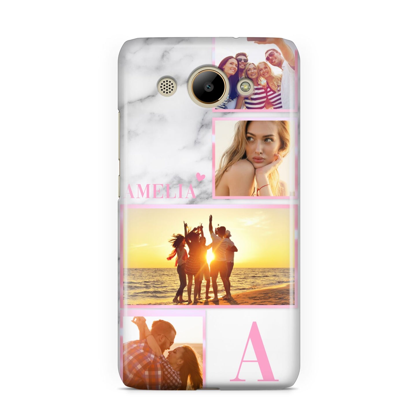 Personalised Marble Photo Collage Huawei Y3 2017