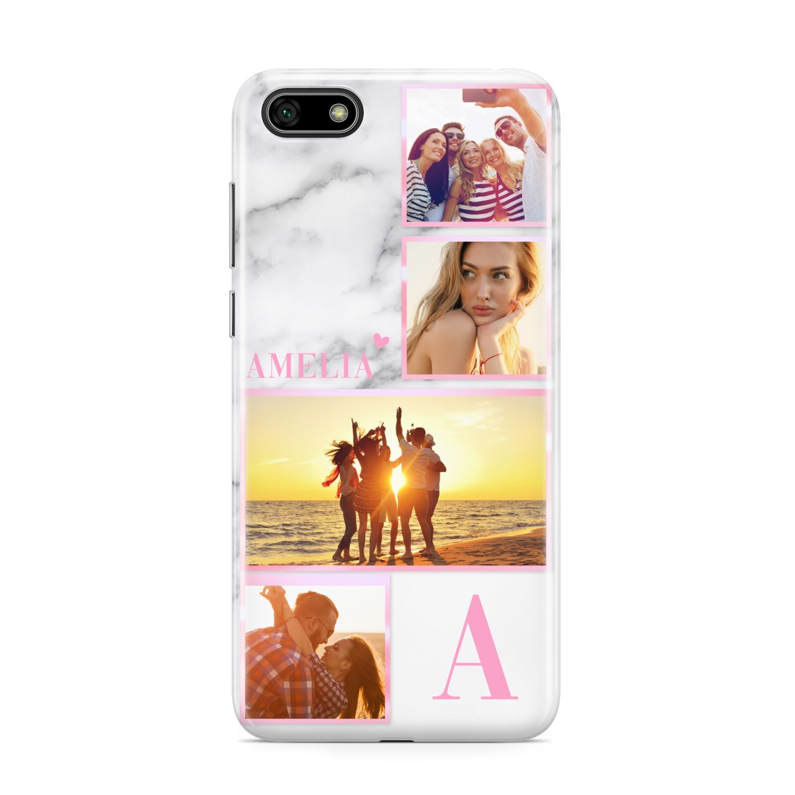 Personalised Marble Photo Collage Huawei Y5 Prime 2018 Phone Case