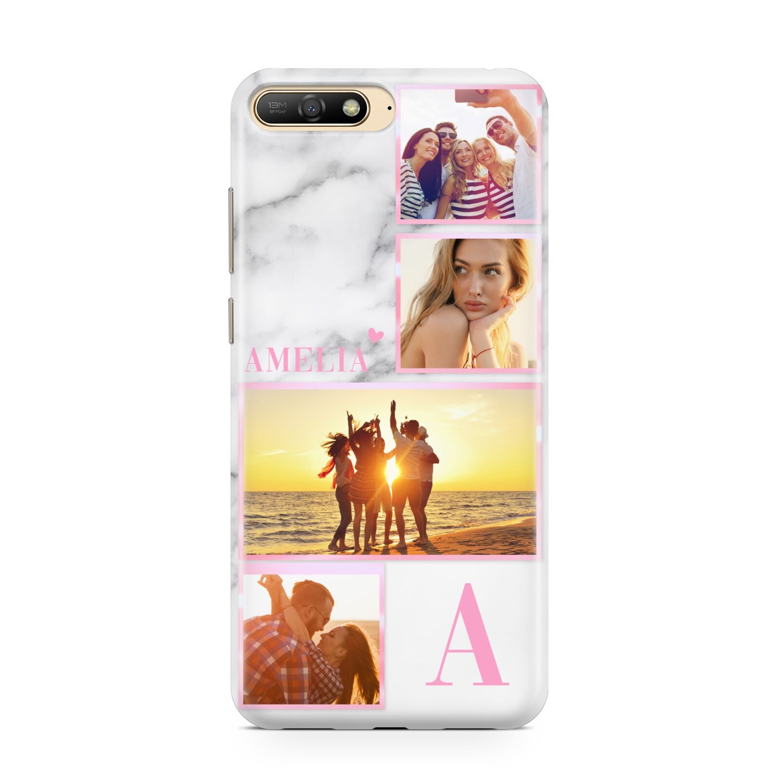 Personalised Marble Photo Collage Huawei Y6 2018