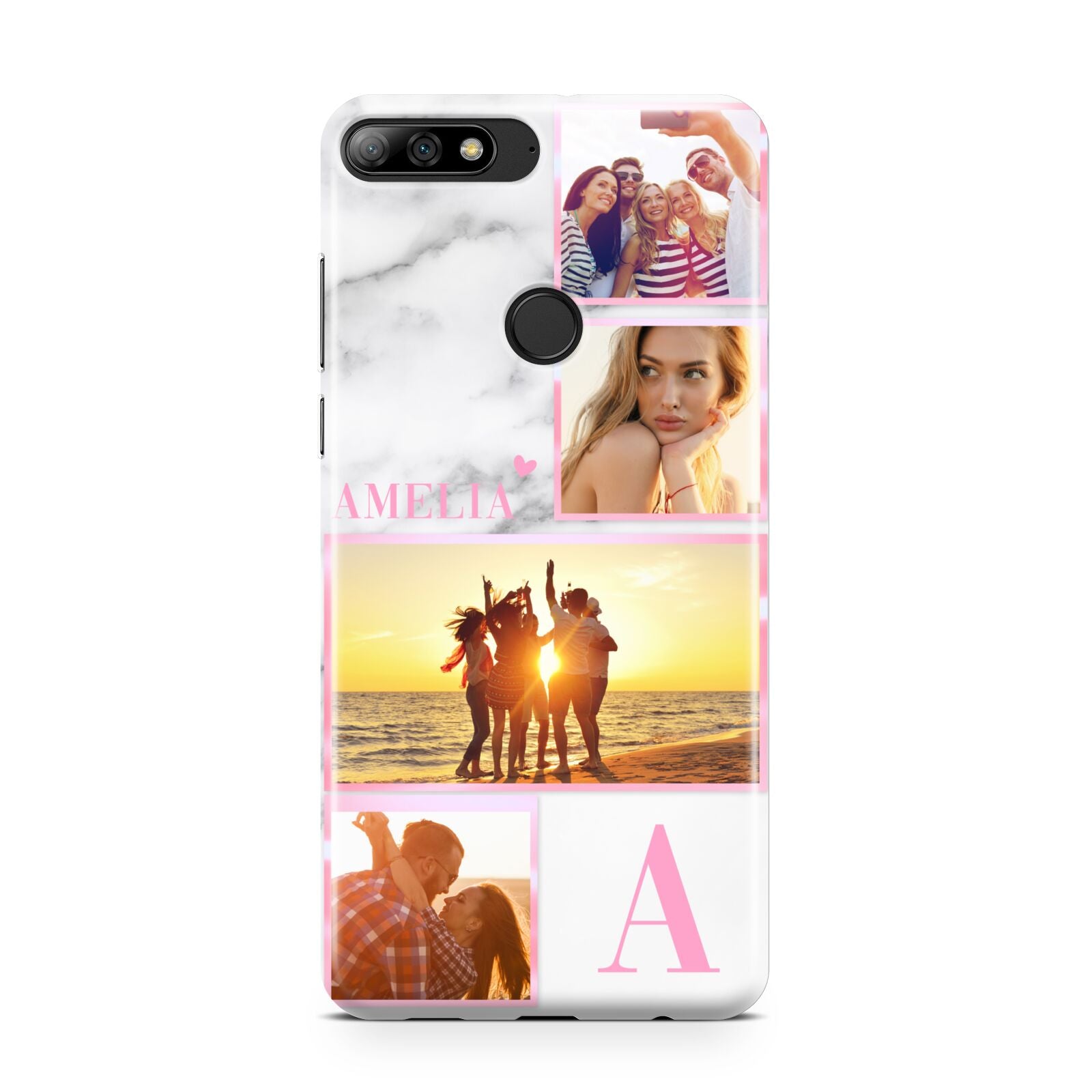 Personalised Marble Photo Collage Huawei Y7 2018