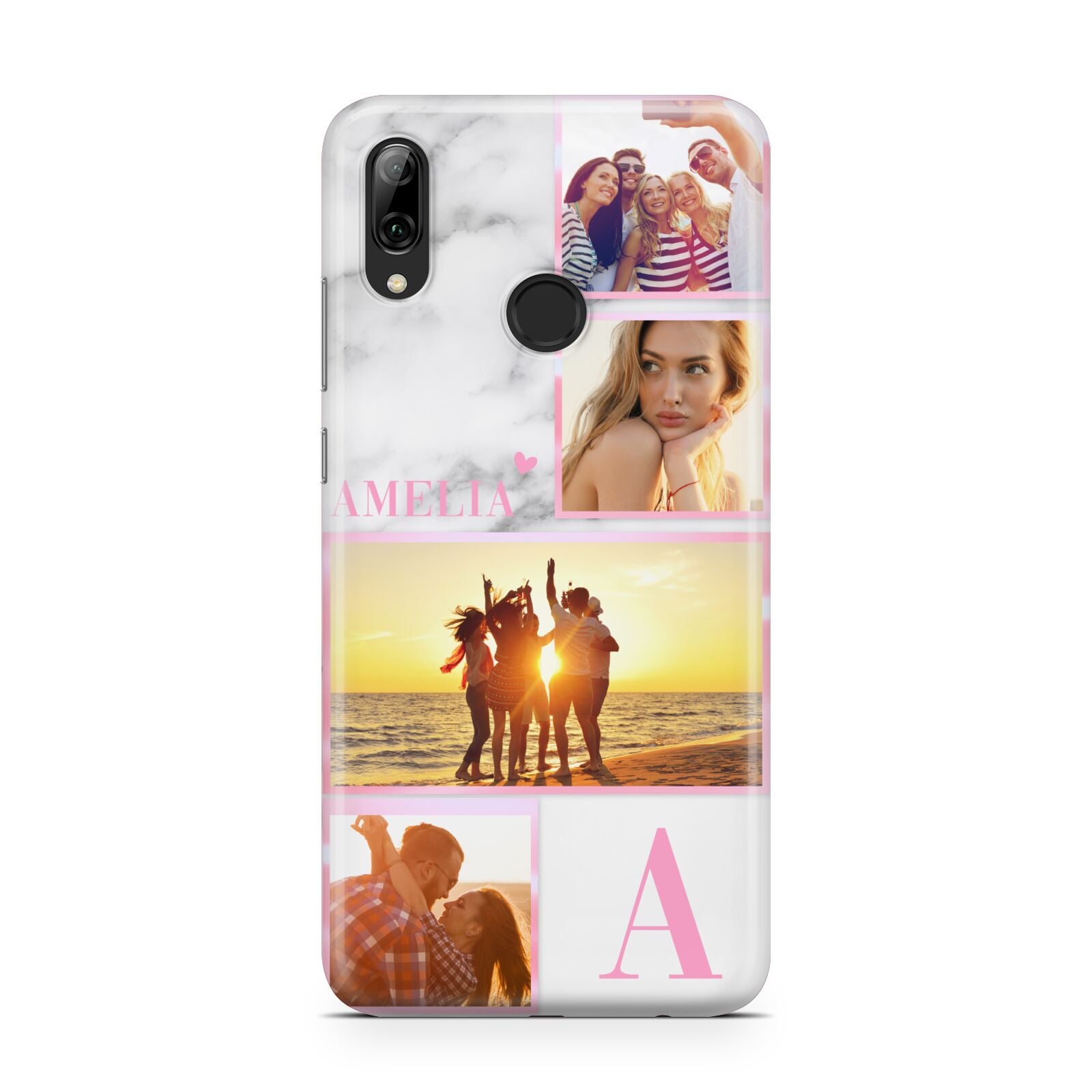 Personalised Marble Photo Collage Huawei Y7 2019