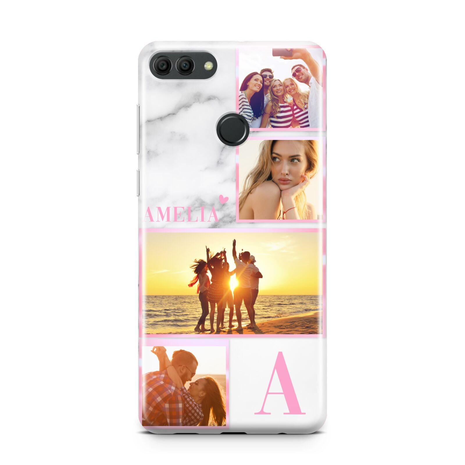 Personalised Marble Photo Collage Huawei Y9 2018