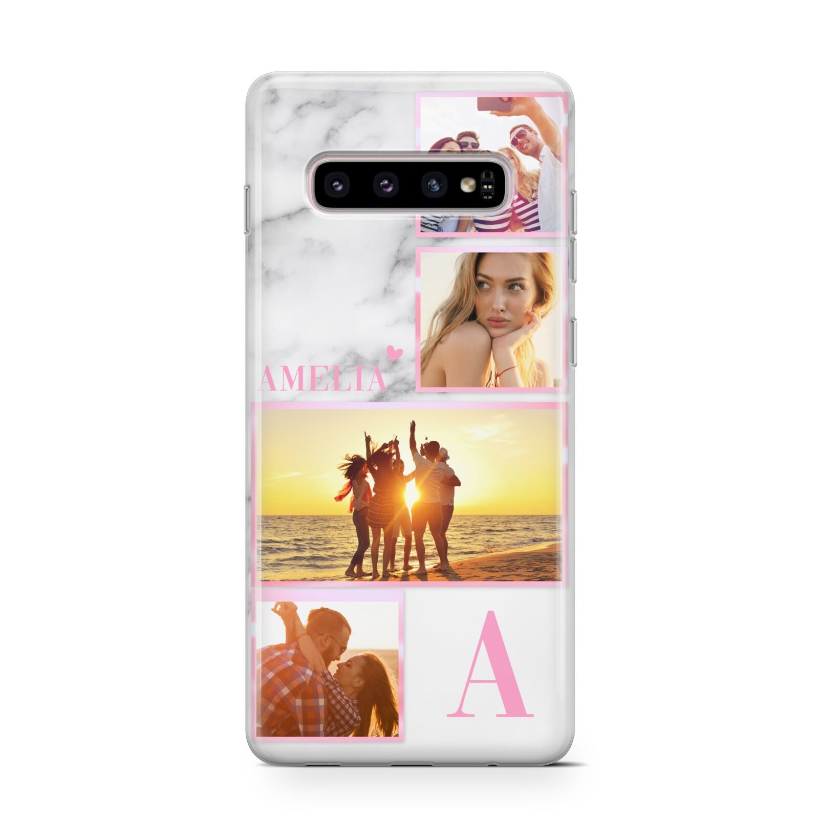 Personalised Marble Photo Collage Protective Samsung Galaxy Case