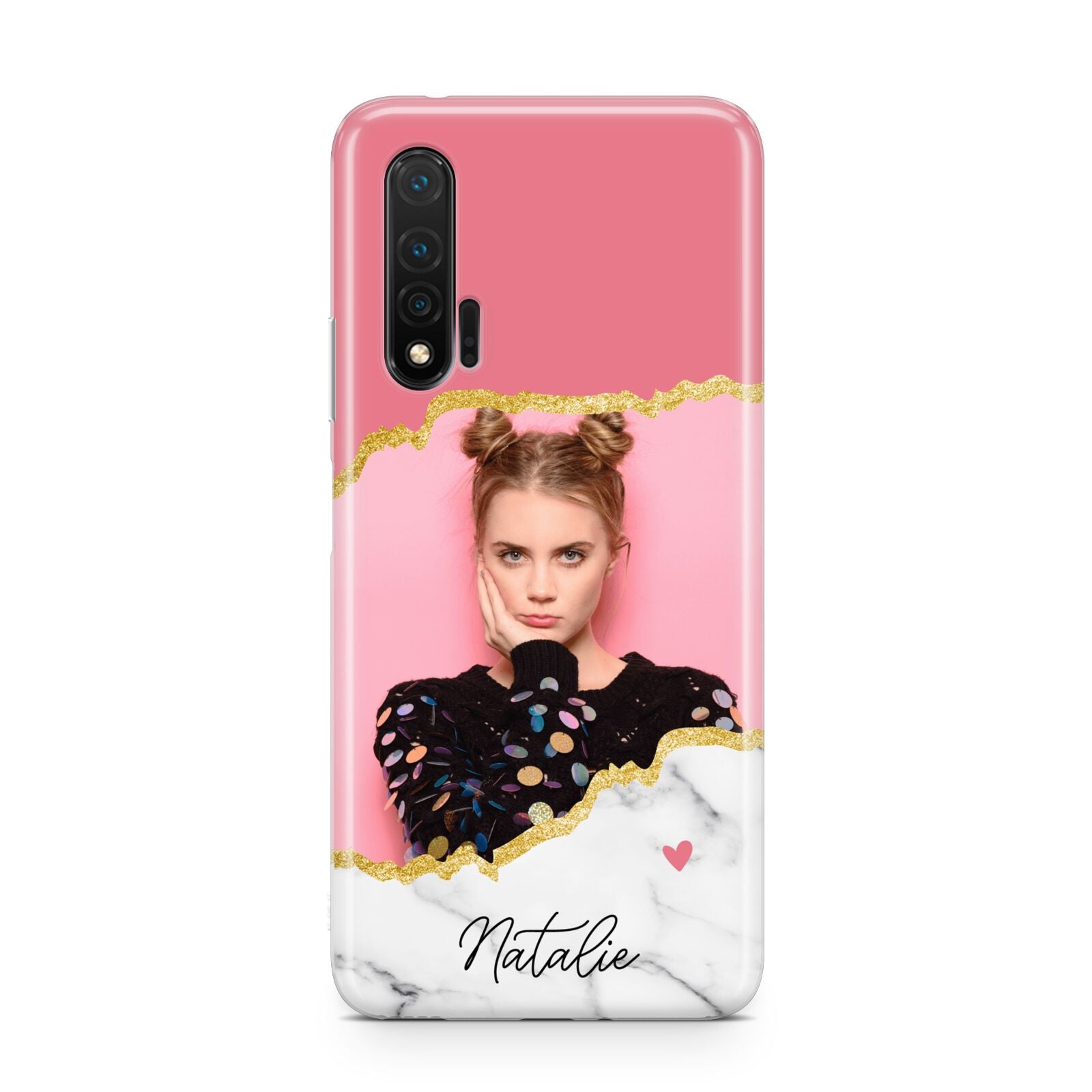 Personalised Marble Photo Huawei Nova 6 Phone Case