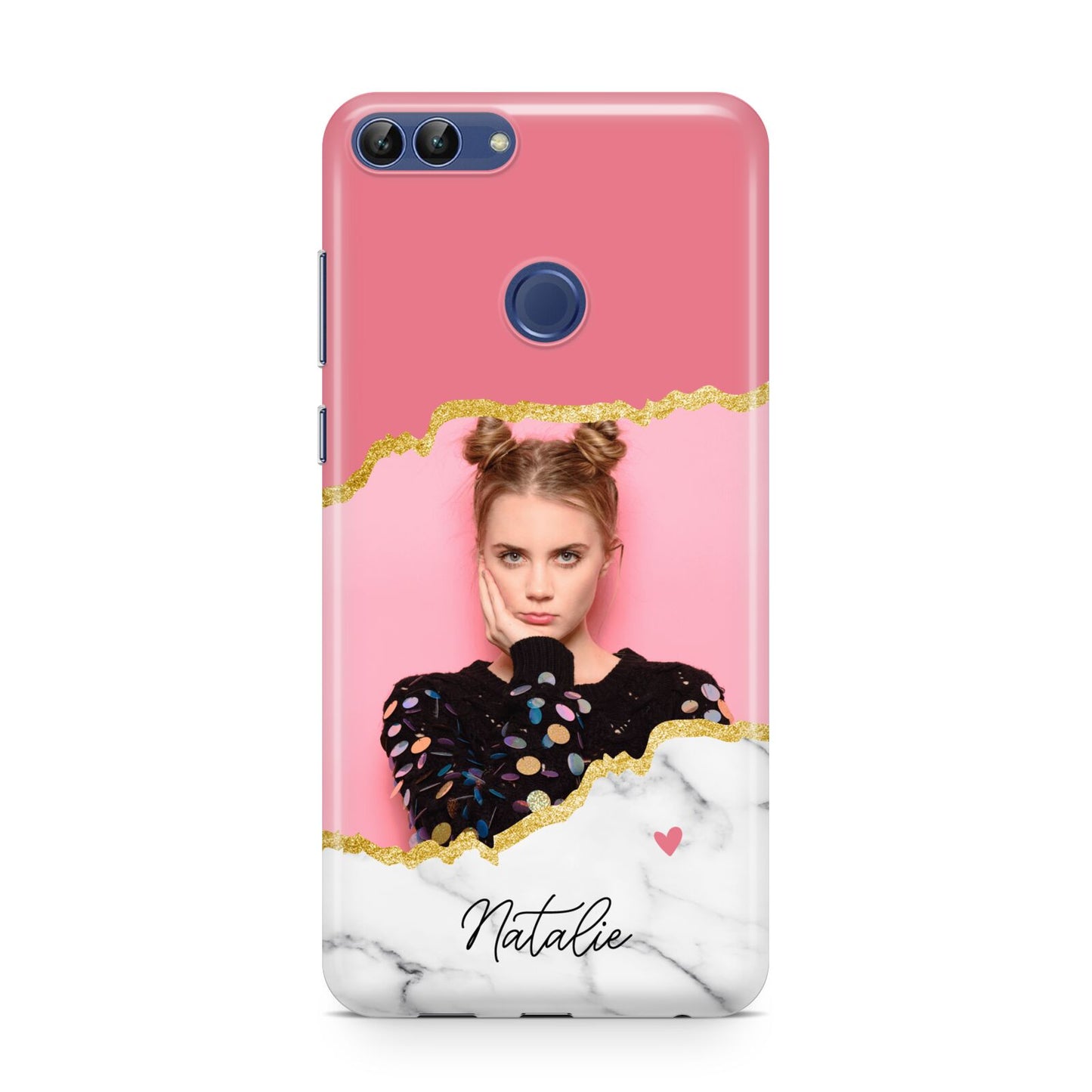 Personalised Marble Photo Huawei P Smart Case