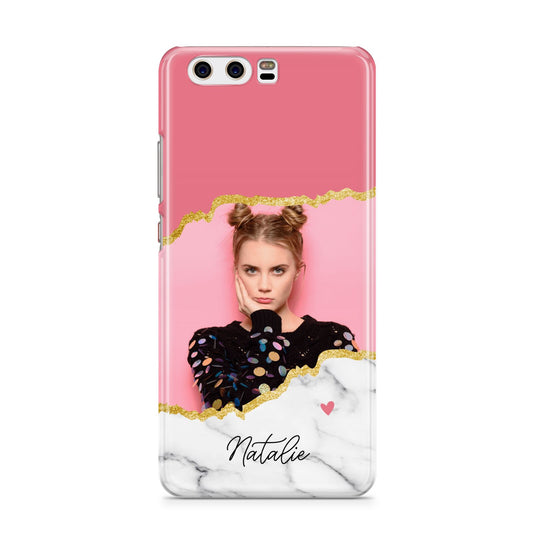 Personalised Marble Photo Huawei P10 Phone Case