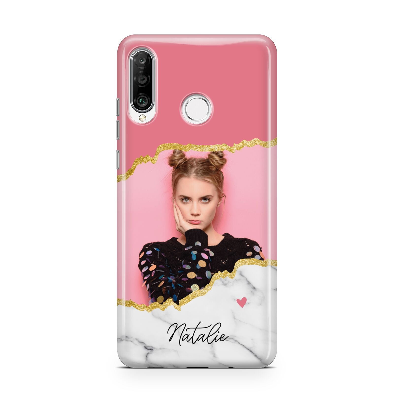 Personalised Marble Photo Huawei P30 Lite Phone Case