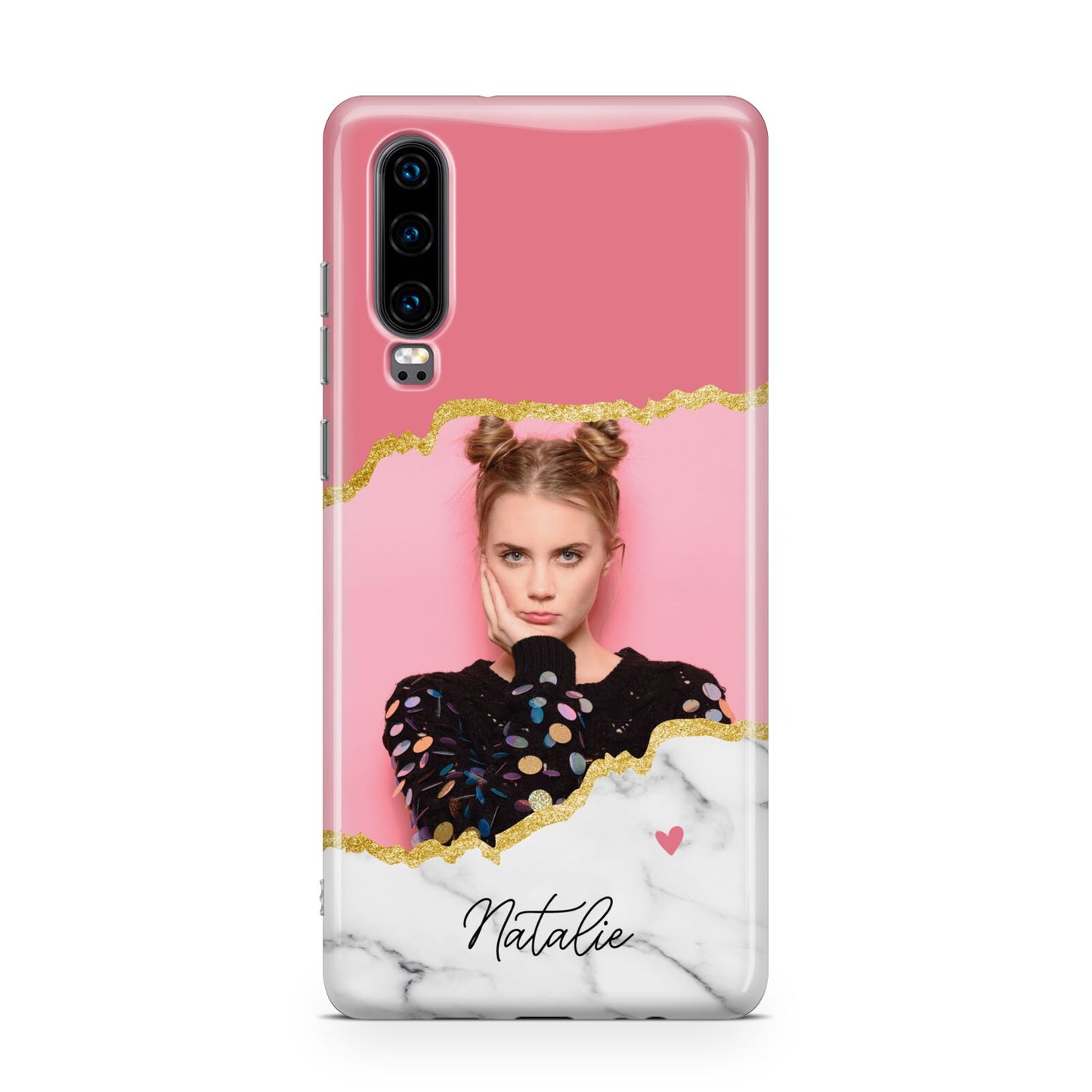 Personalised Marble Photo Huawei P30 Phone Case