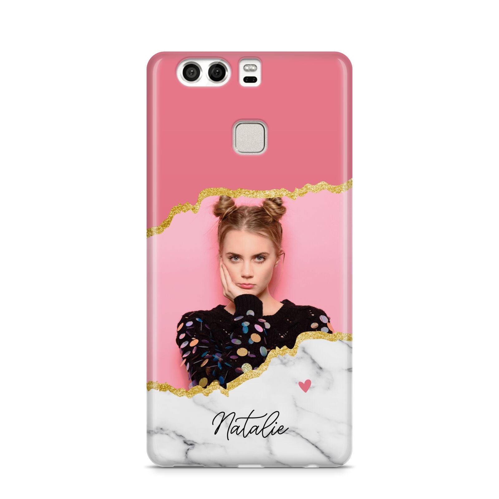 Personalised Marble Photo Huawei P9 Case