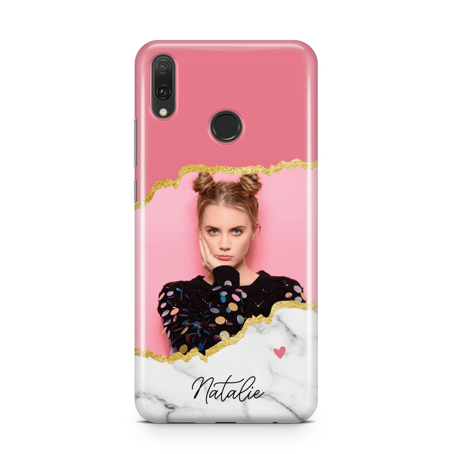 Personalised Marble Photo Huawei Y9 2019